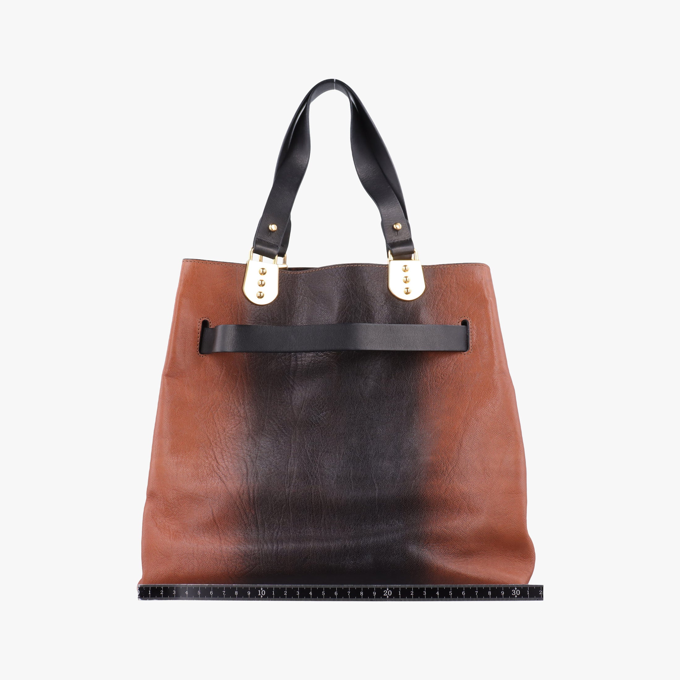 Pre-owned Christian Louboutin Sybil  Brown ×Black Goatskin  handbag | stylenewstar