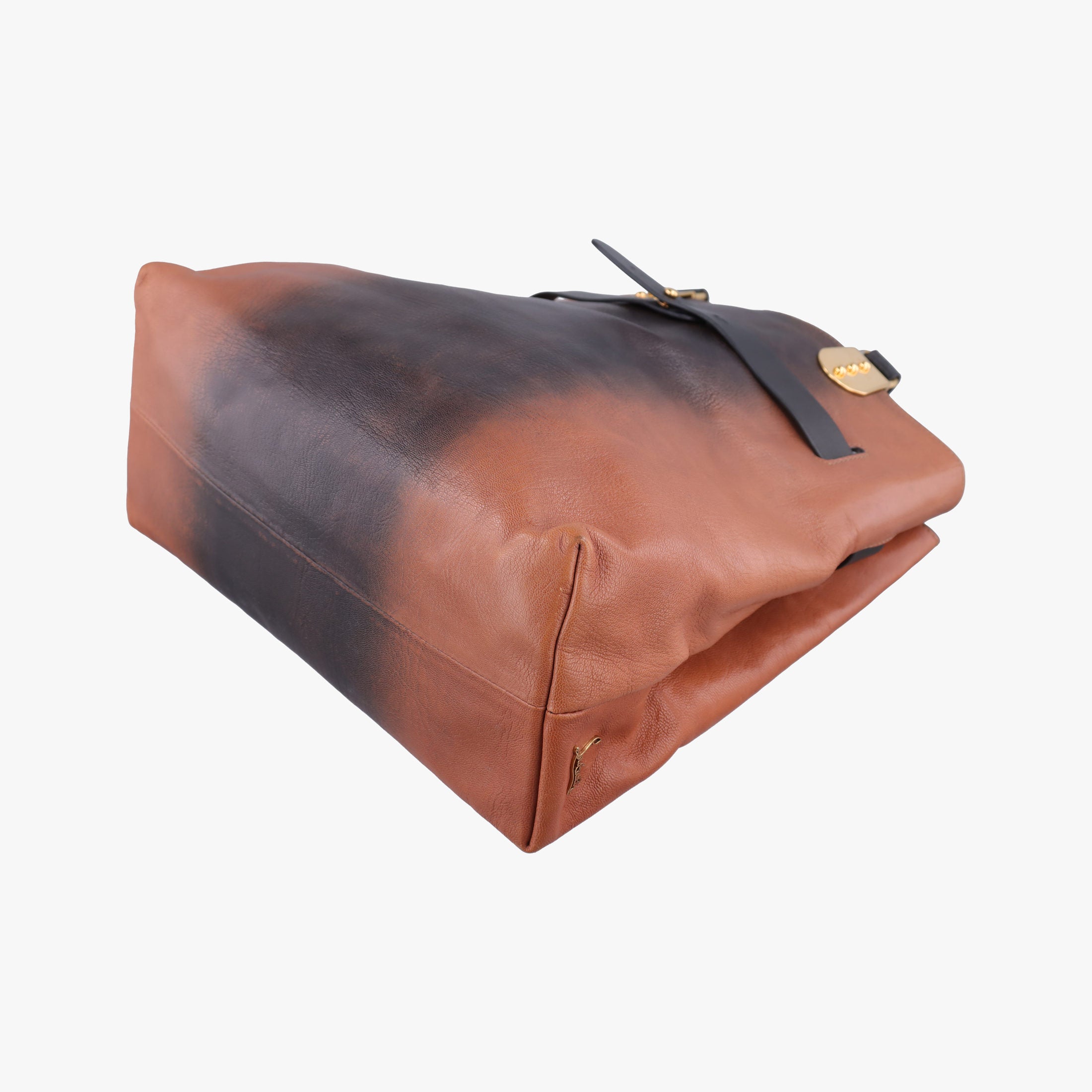 Pre-owned Christian Louboutin Sybil  Brown ×Black Goatskin  handbag | stylenewstar