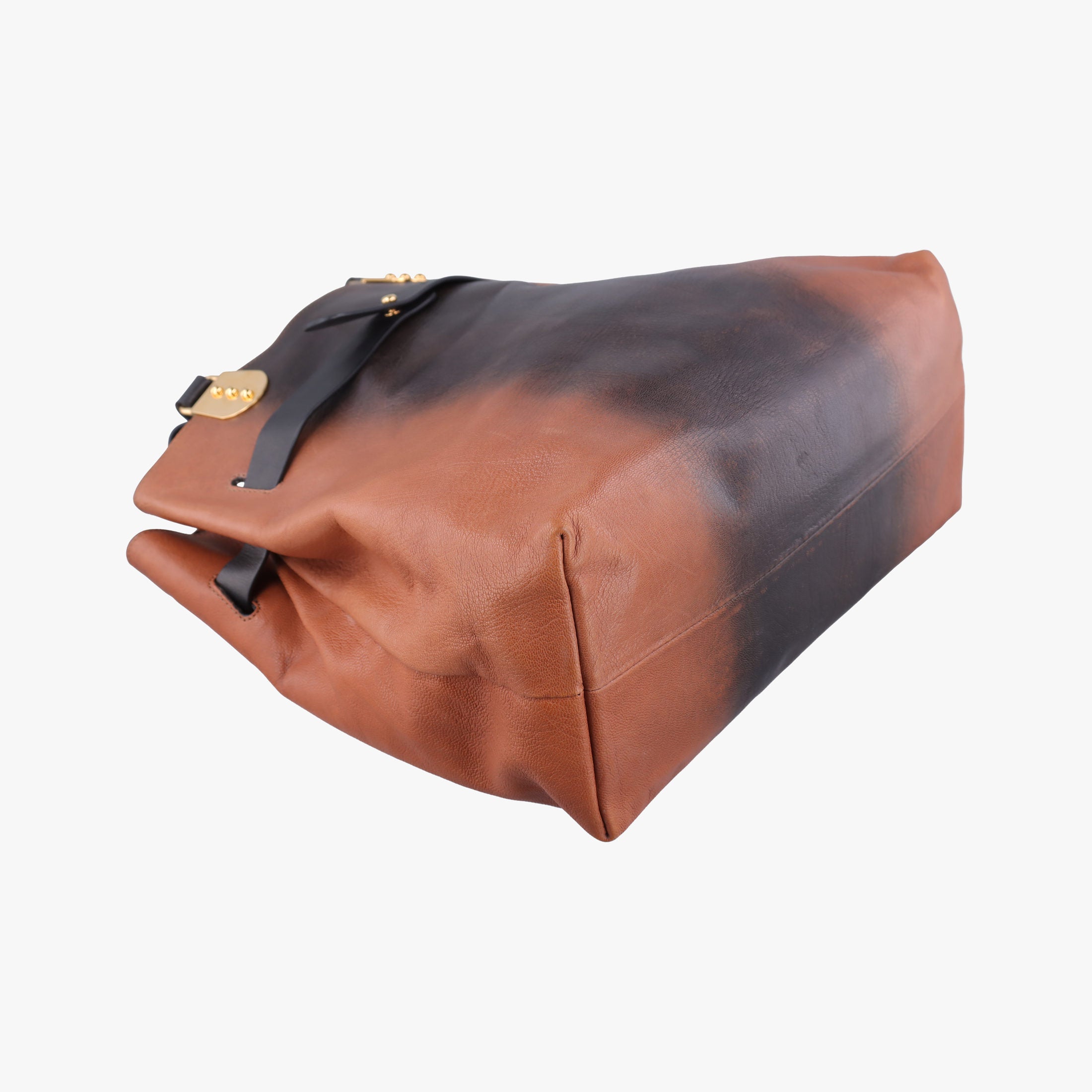 Pre-owned Christian Louboutin Sybil  Brown ×Black Goatskin  handbag | stylenewstar