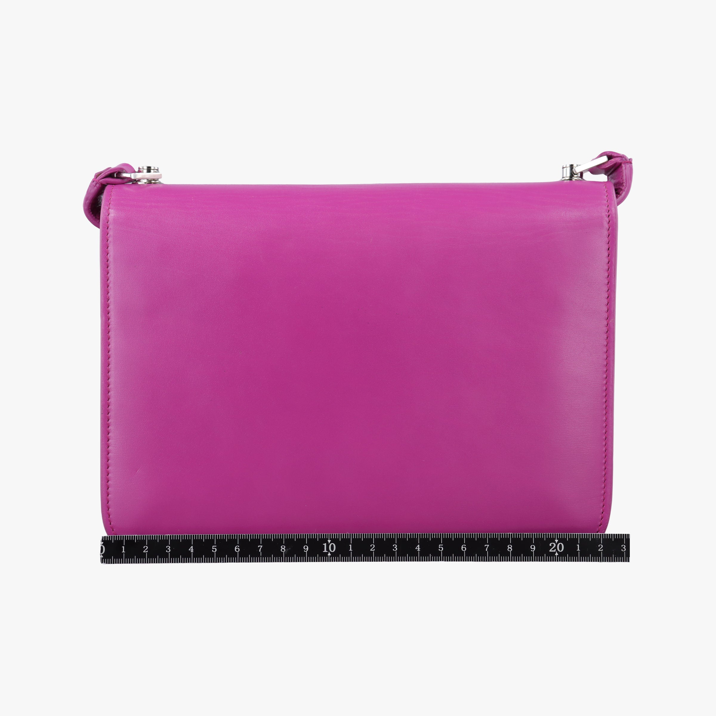Pre-owned Yves Saint Laurent LE Carre Purple Leather 585060 shoulderbag | stylenewstar