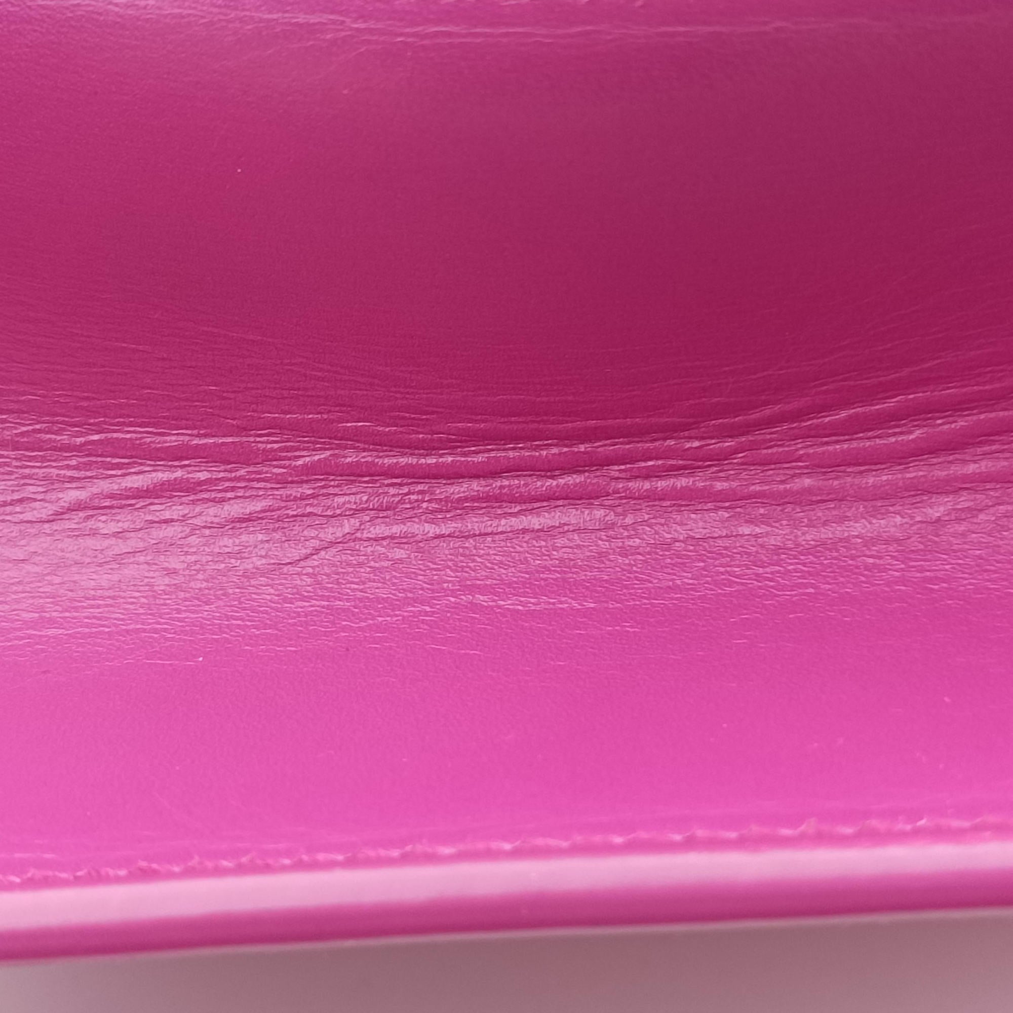 Pre-owned Yves Saint Laurent LE Carre Purple Leather 585060 shoulderbag | stylenewstar