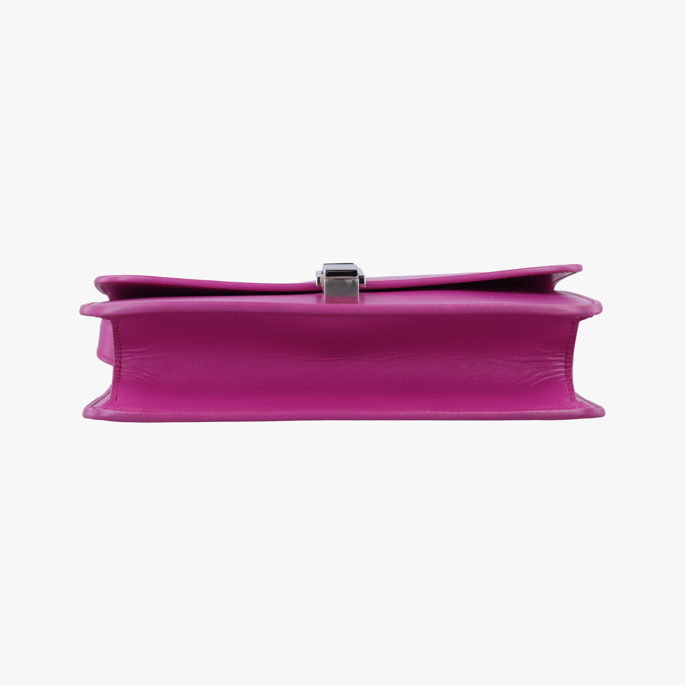 Pre-owned Yves Saint Laurent LE Carre Purple Leather 585060 shoulderbag | stylenewstar