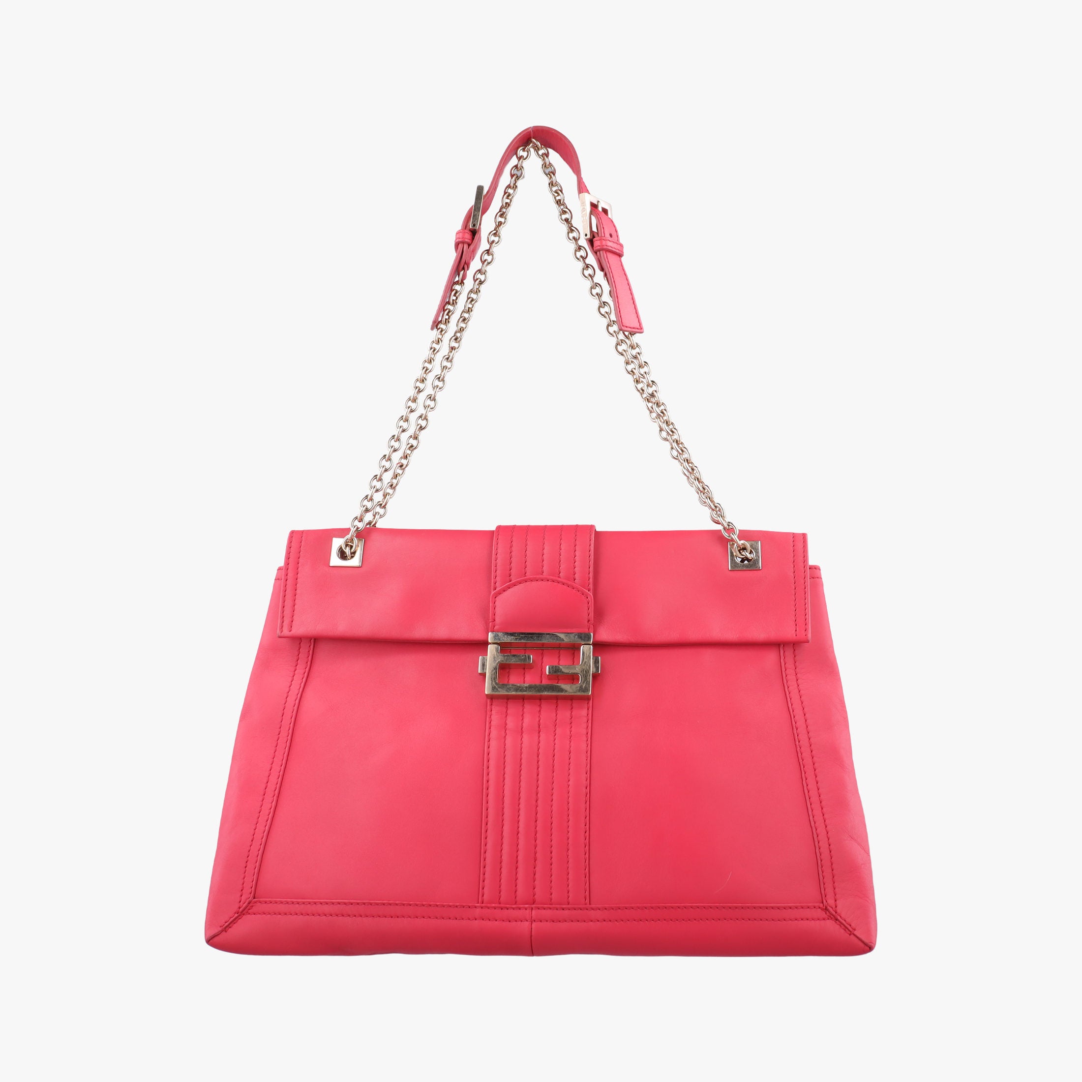 Secondhand Fendi Maxi Baguette Flap Red Leather 8BT143 shoulderbag | stylenewstar