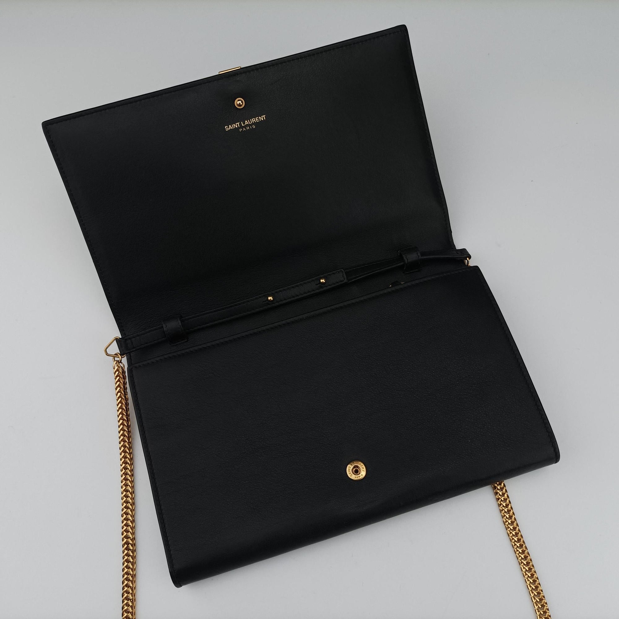 Vintage Yves Saint Laurent Y Ligne Black Leather 348117 shoulderbag | stylenewstar