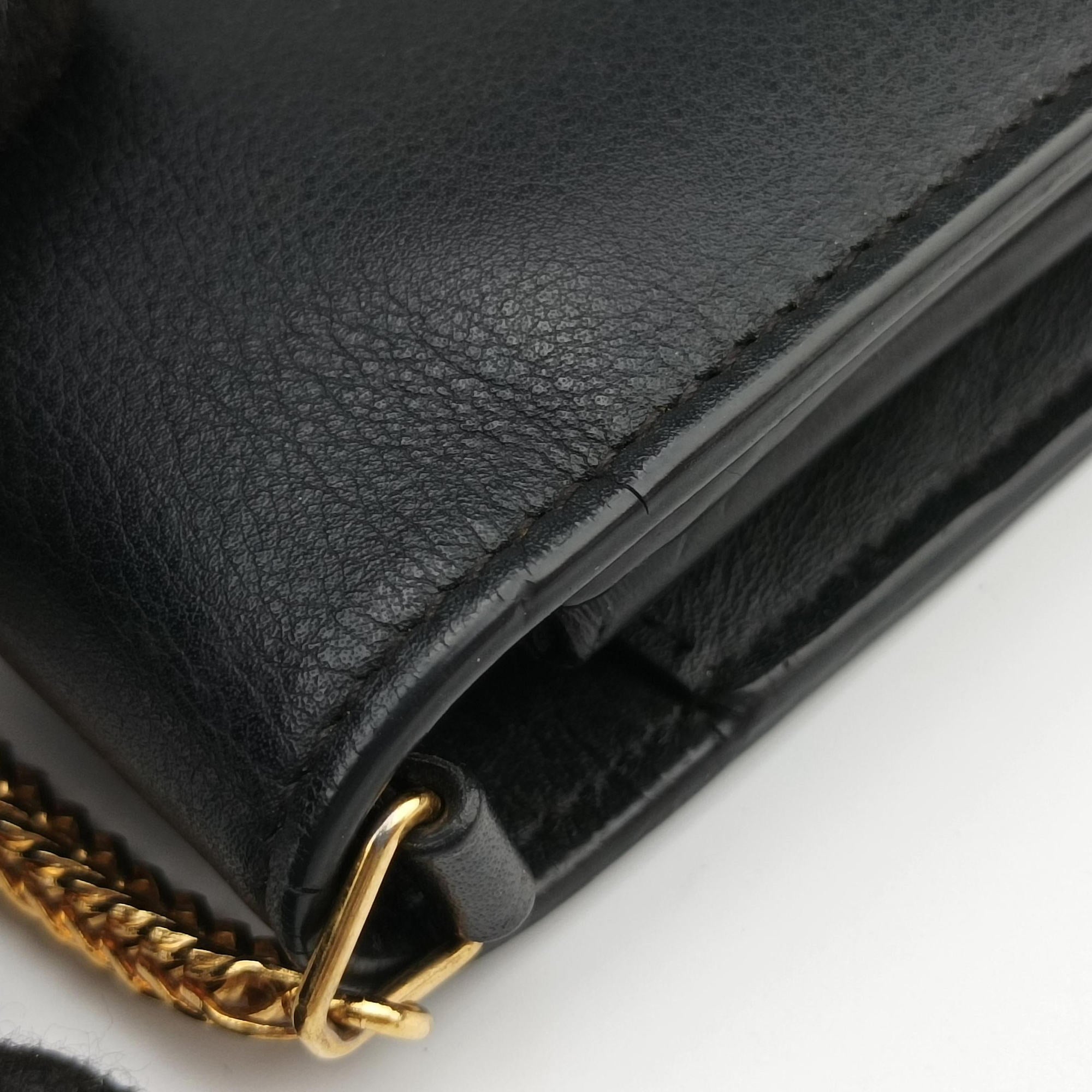 Vintage Yves Saint Laurent Y Ligne Black Leather 348117 shoulderbag | stylenewstar
