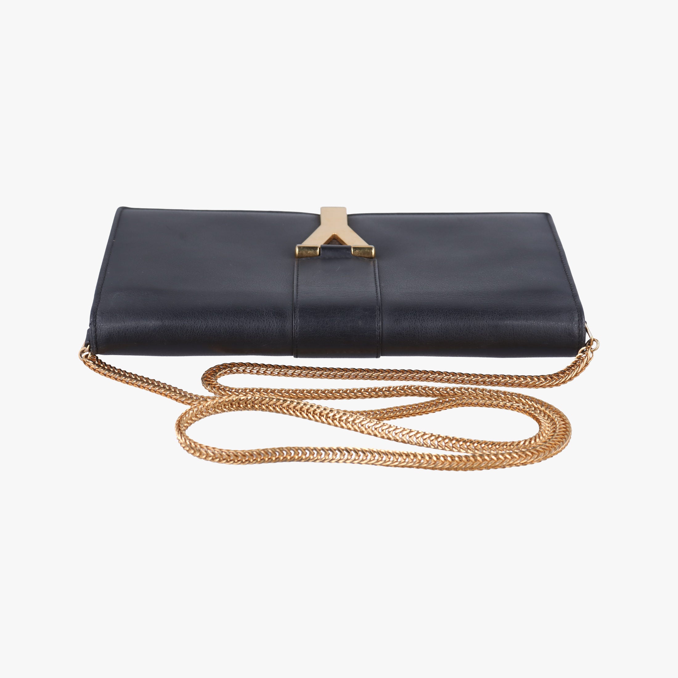 Vintage Yves Saint Laurent Y Ligne Black Leather 348117 shoulderbag | stylenewstar