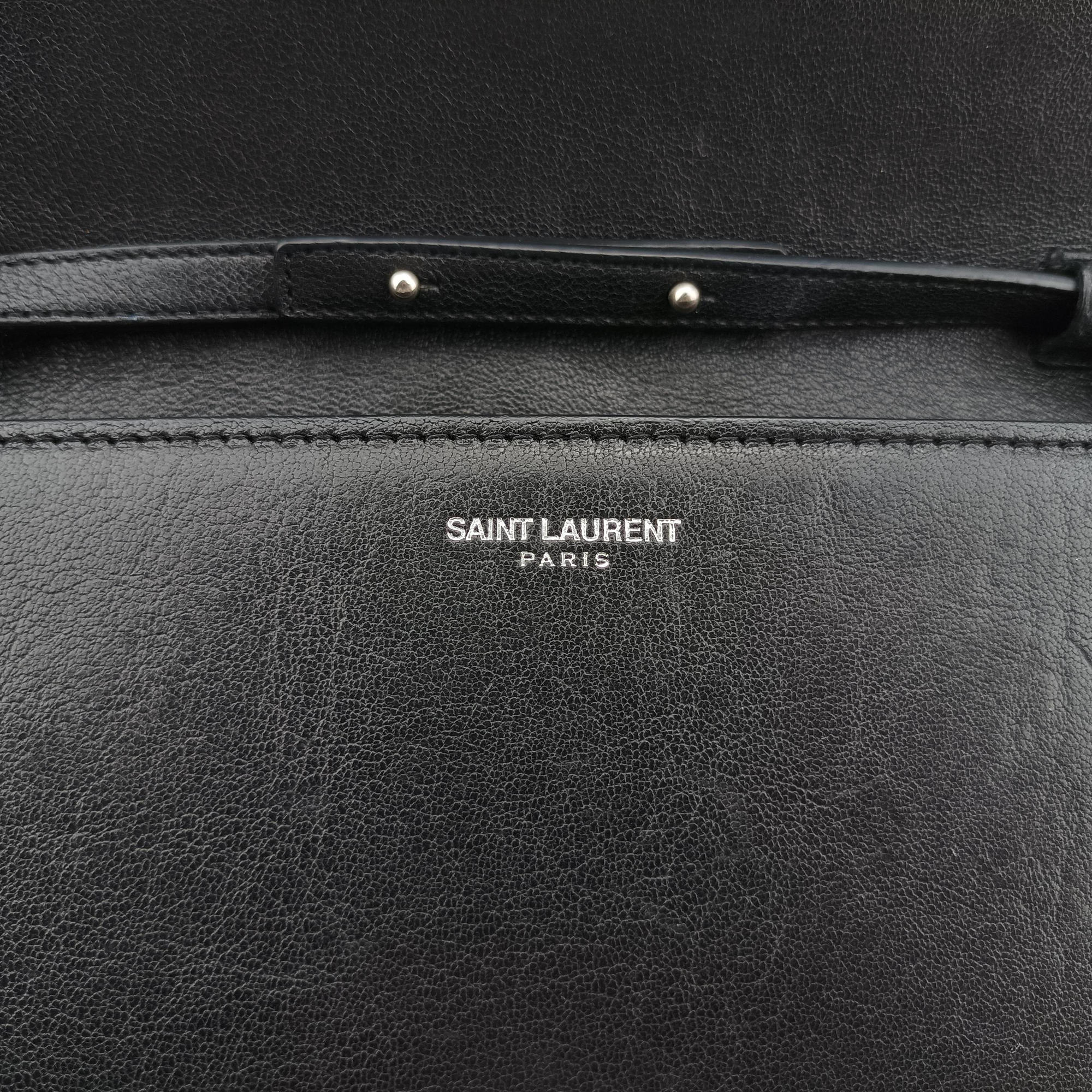 Vintage Yves Saint Laurent KATE Star Black Leather 382728 shoulderbag | stylenewstar