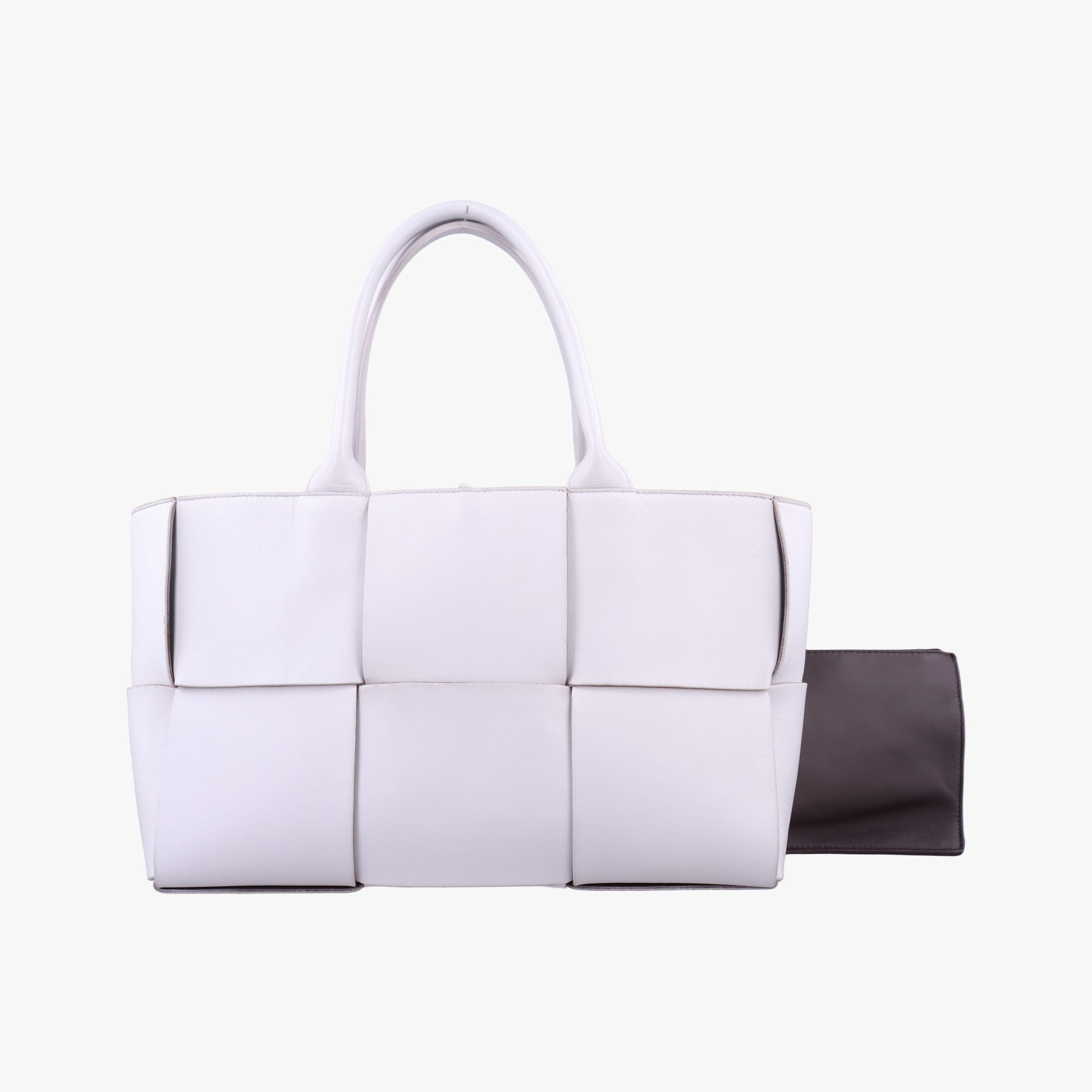 Pre-owned Bottega Veneta THE ARCO Tote Medium Muscat×Grape lambskin  handbag | stylenewstar