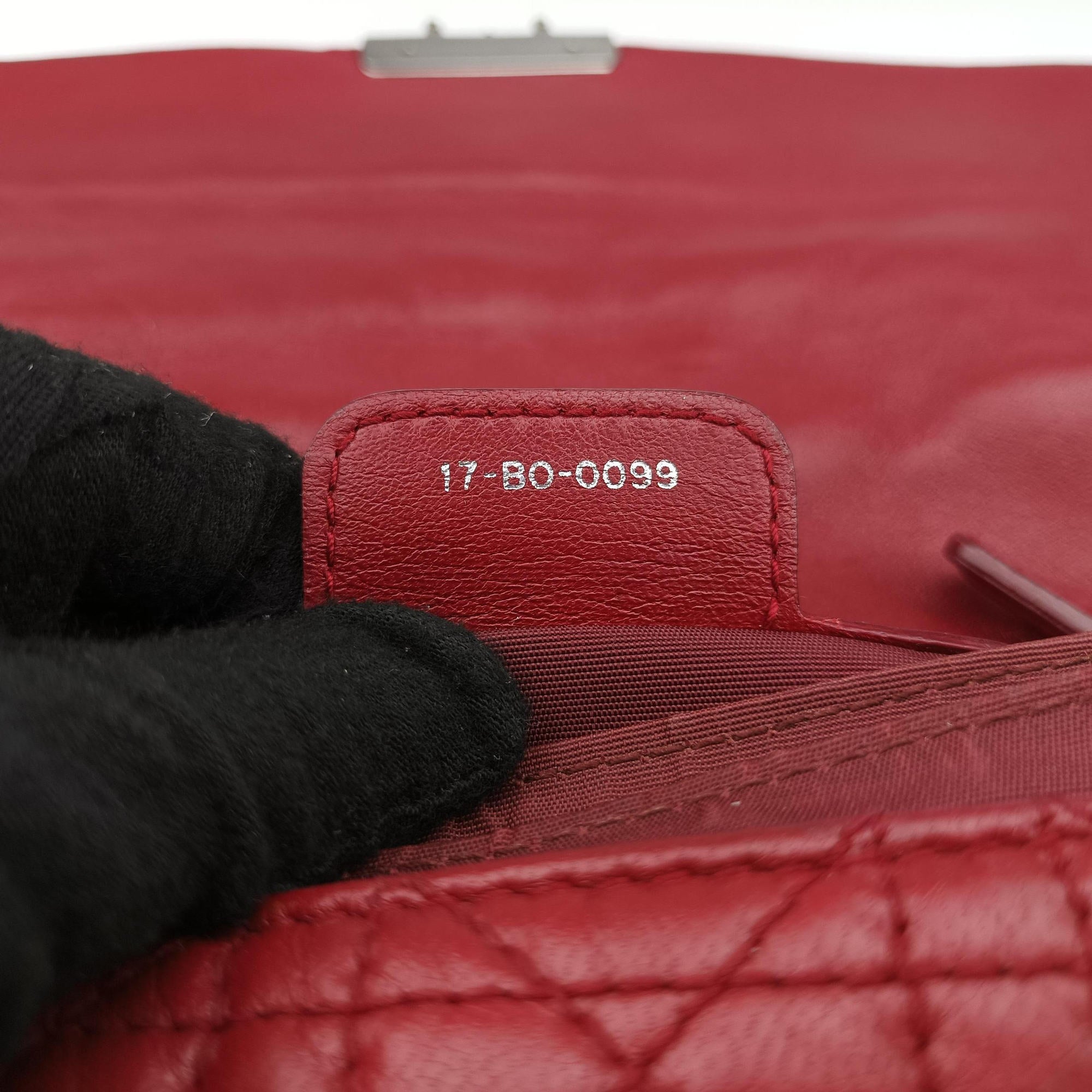 Pre-owned Christian Dior New Rock Cannage Red Lambskin  shoulderbag | stylenewstar