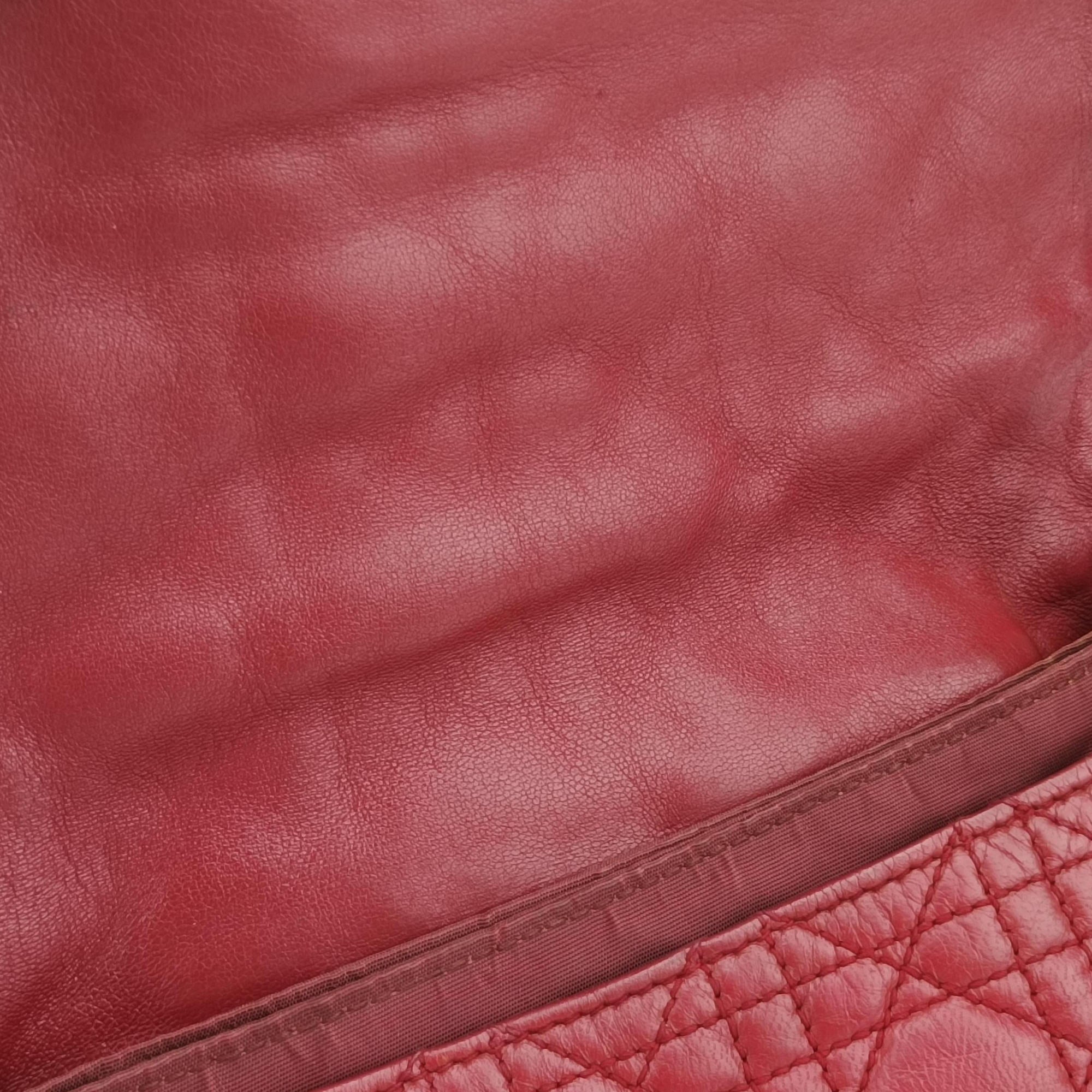 Pre-owned Christian Dior New Rock Cannage Red Lambskin  shoulderbag | stylenewstar