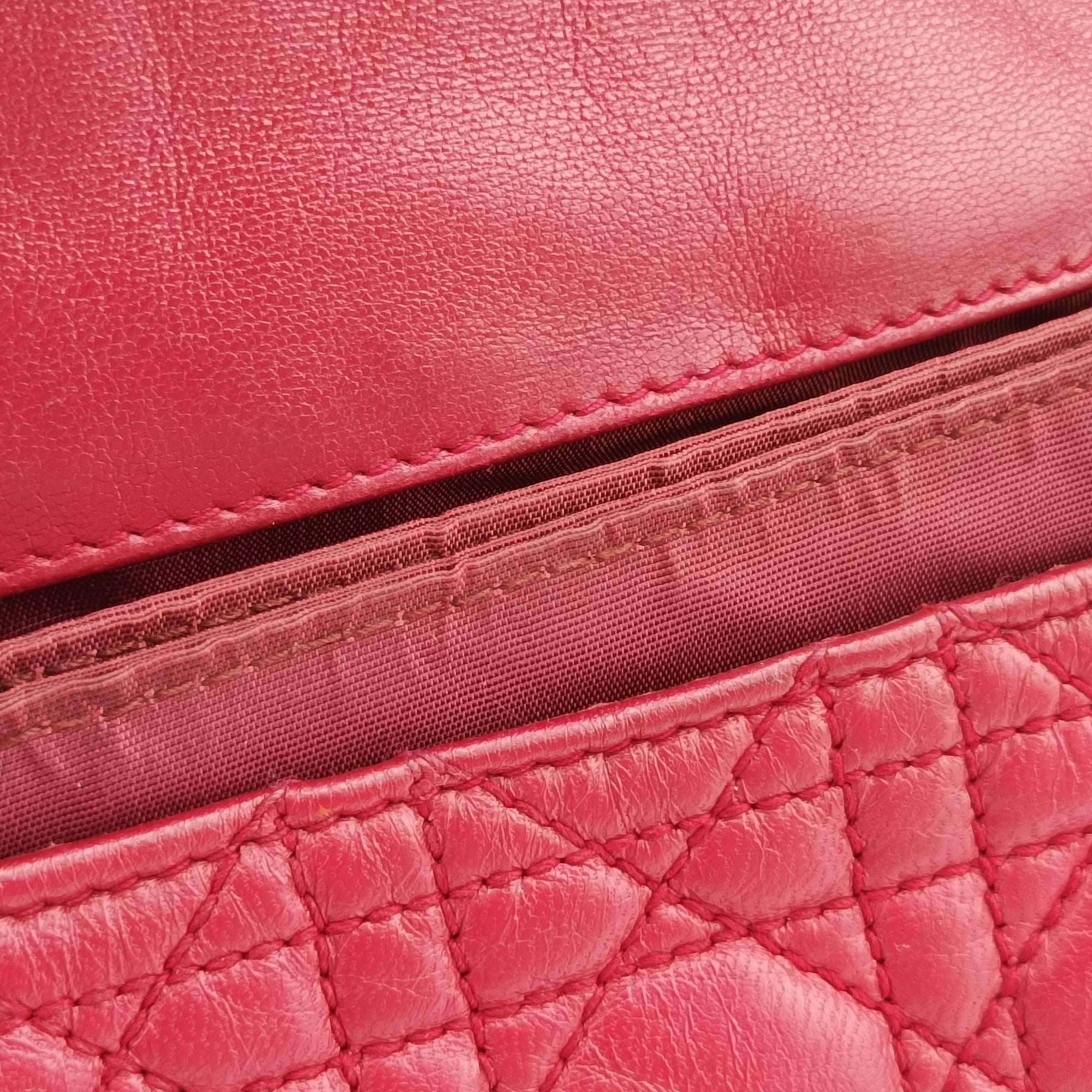 Pre-owned Christian Dior New Rock Cannage Red Lambskin  shoulderbag | stylenewstar