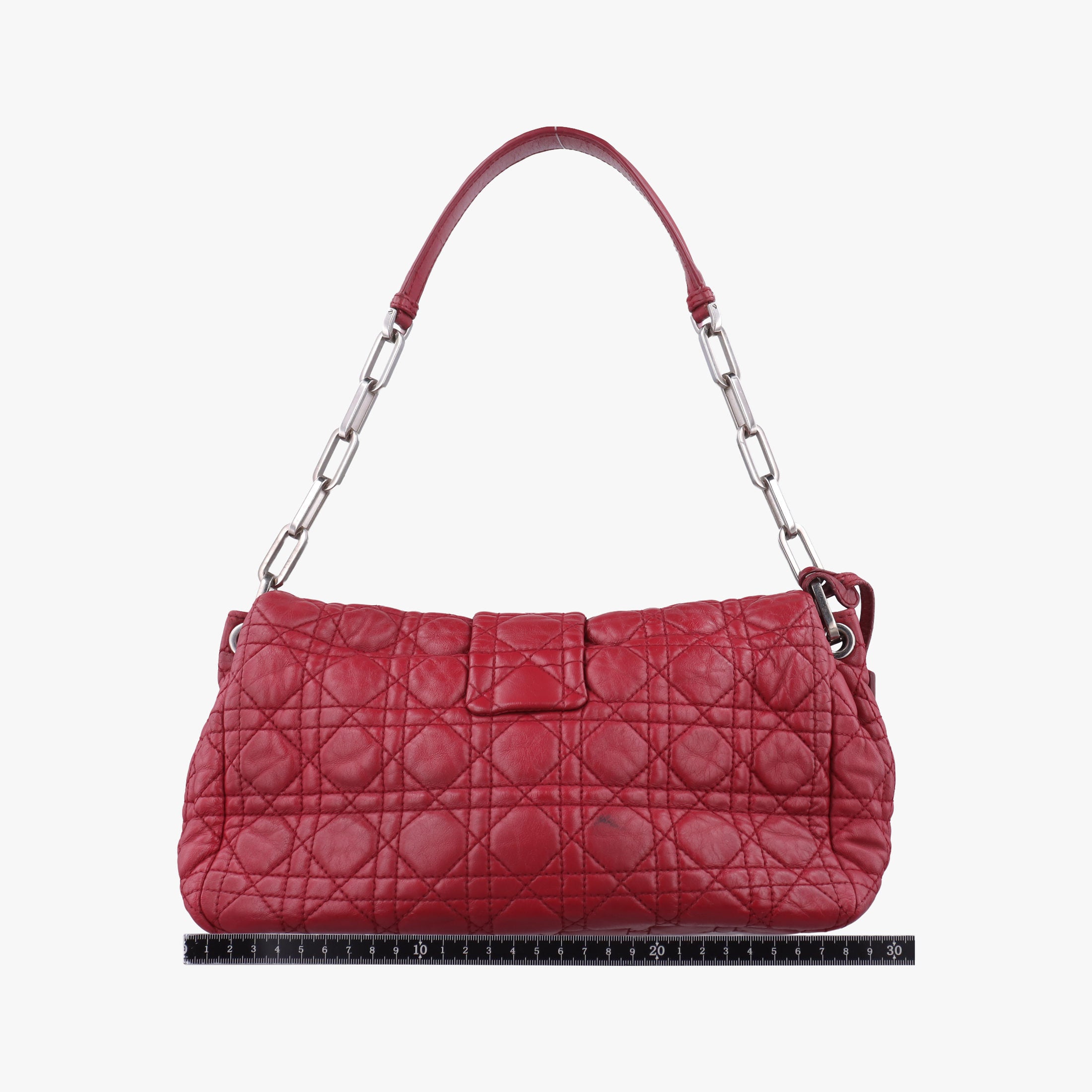 Pre-owned Christian Dior New Rock Cannage Red Lambskin  shoulderbag | stylenewstar