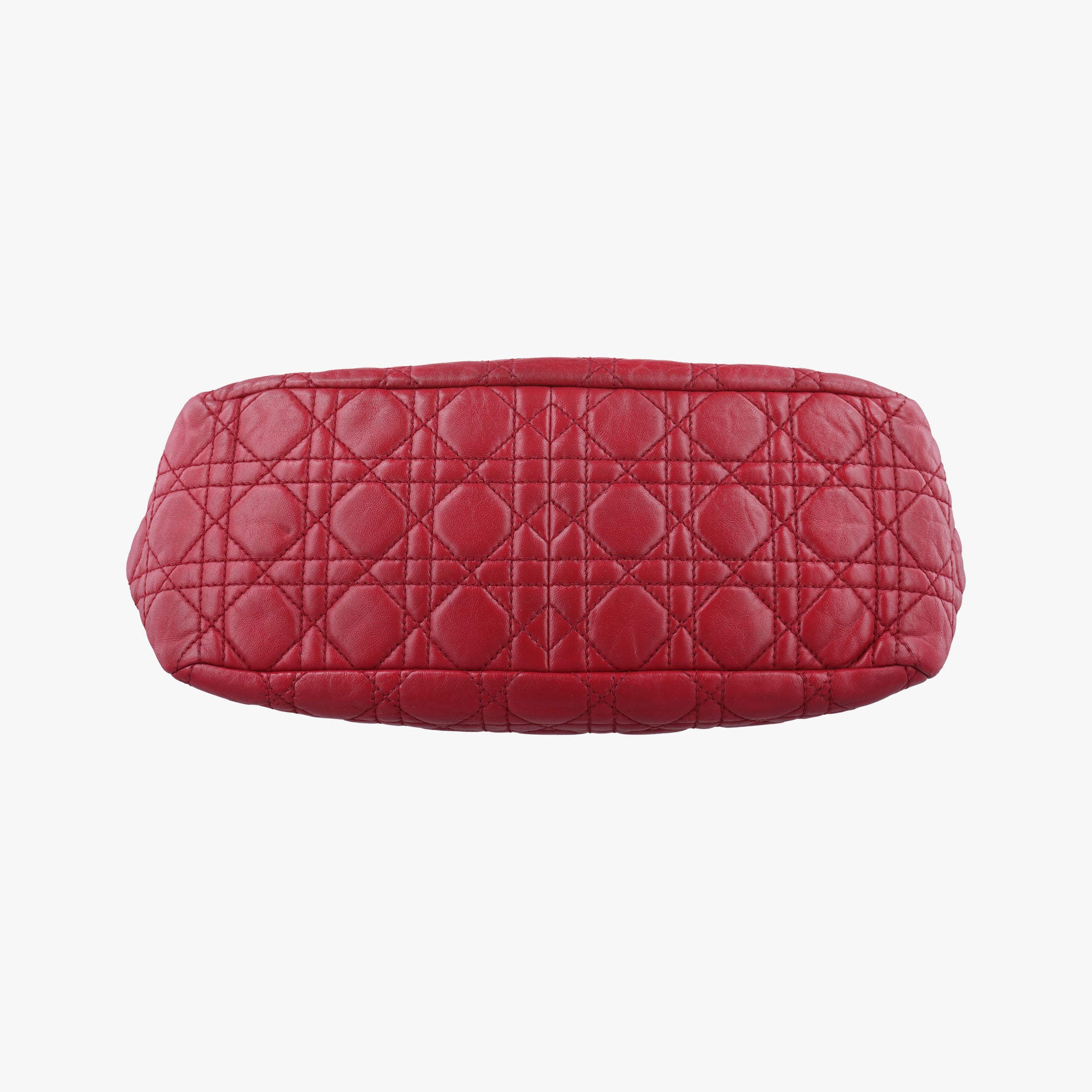 Pre-owned Christian Dior New Rock Cannage Red Lambskin  shoulderbag | stylenewstar