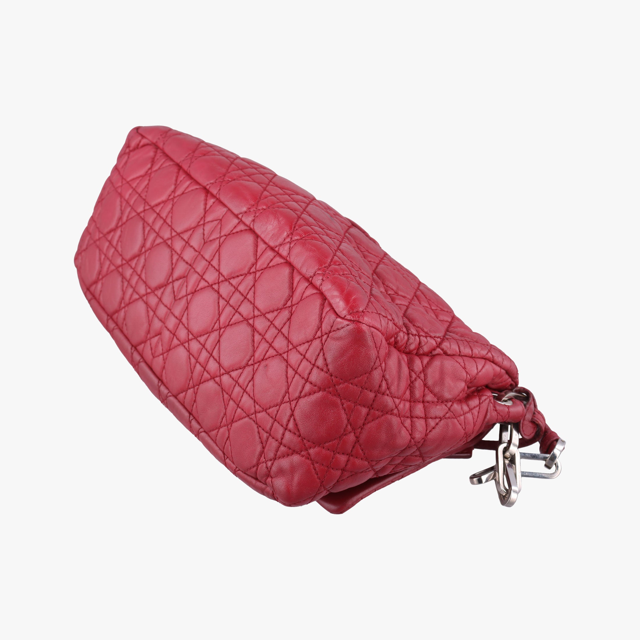 Pre-owned Christian Dior New Rock Cannage Red Lambskin  shoulderbag | stylenewstar