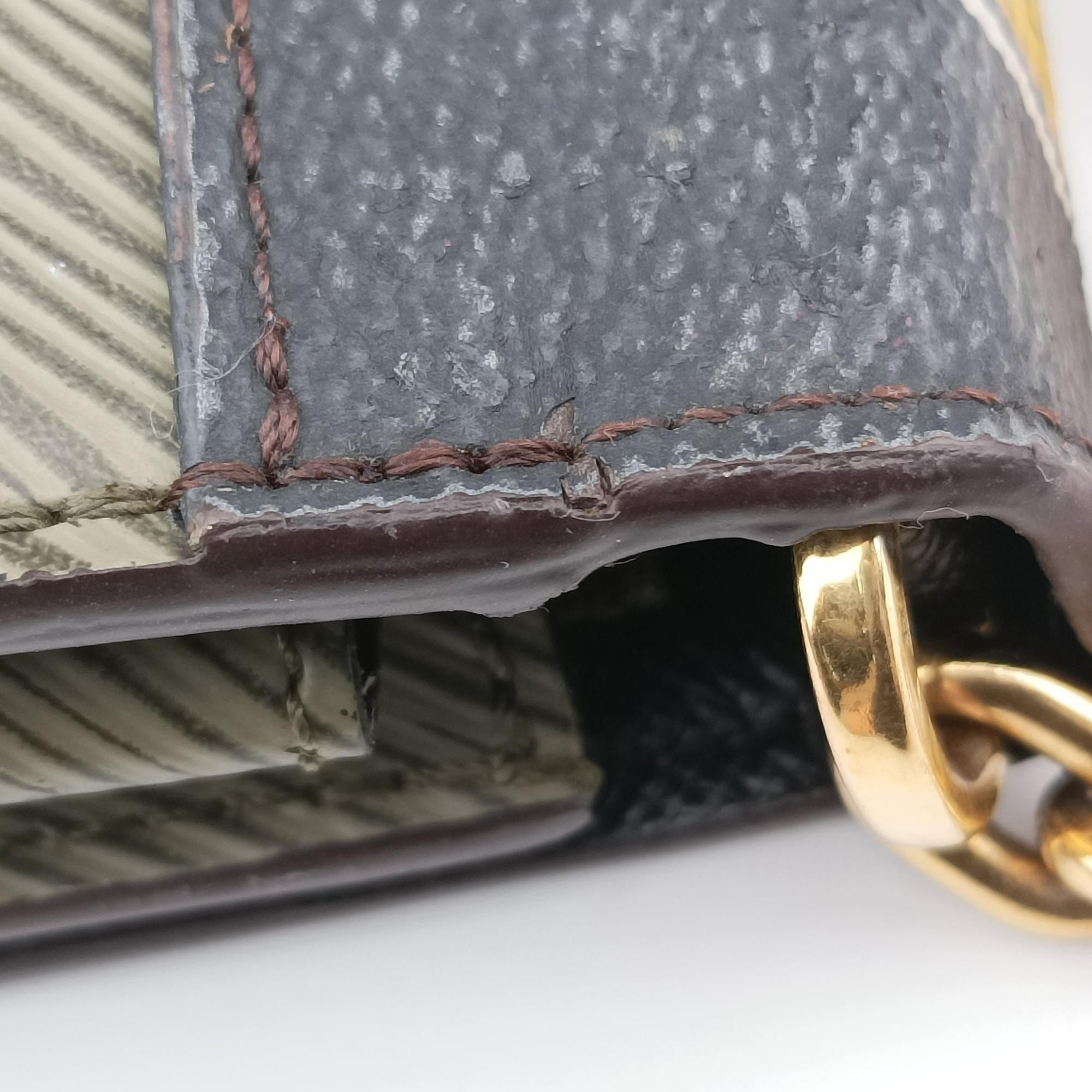 Pre-owned Louis Vuitton Portefeuille Twist kabuki brown×multicolor Monogram Canvas×Epi M67270 shoulderbag | stylenewstar