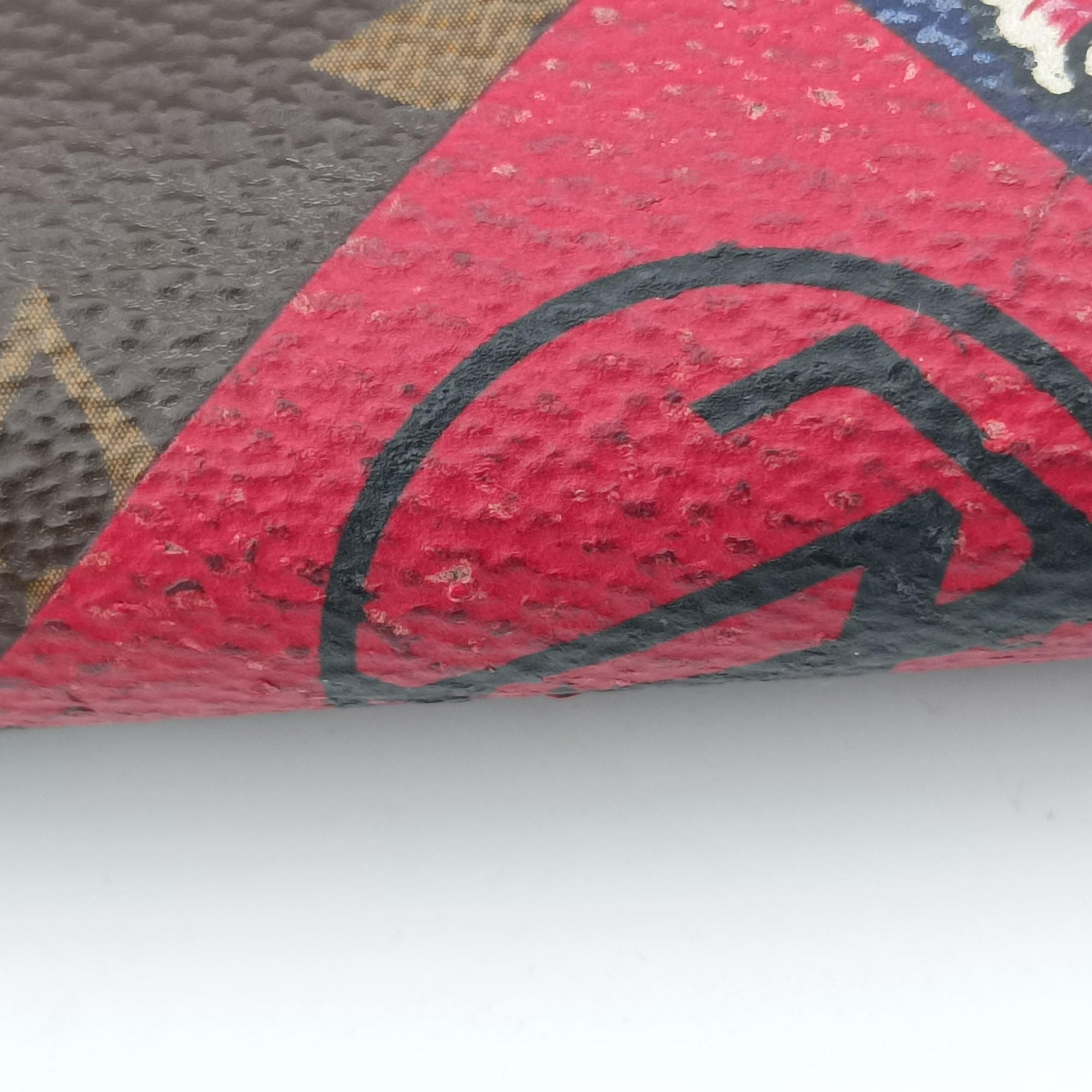 Pre-owned Louis Vuitton Portefeuille Twist kabuki brown×multicolor Monogram Canvas×Epi M67270 shoulderbag | stylenewstar
