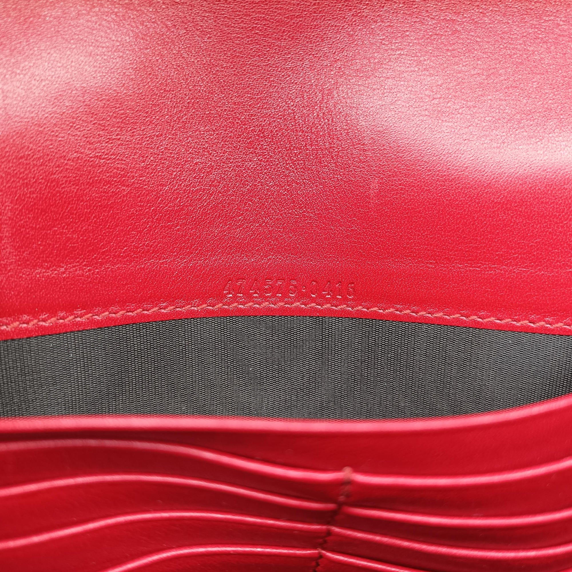 Pre-owned Gucci GG Marmont Red velour 474575 shoulderbag | stylenewstar