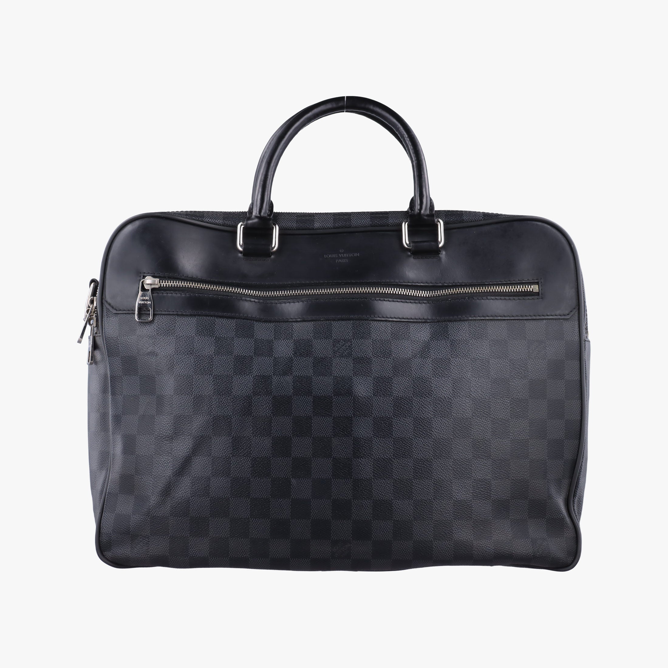 Pre-owned Louis Vuitton Overnight Black×Navy Damier Graphite N41004 handbag | stylenewstar