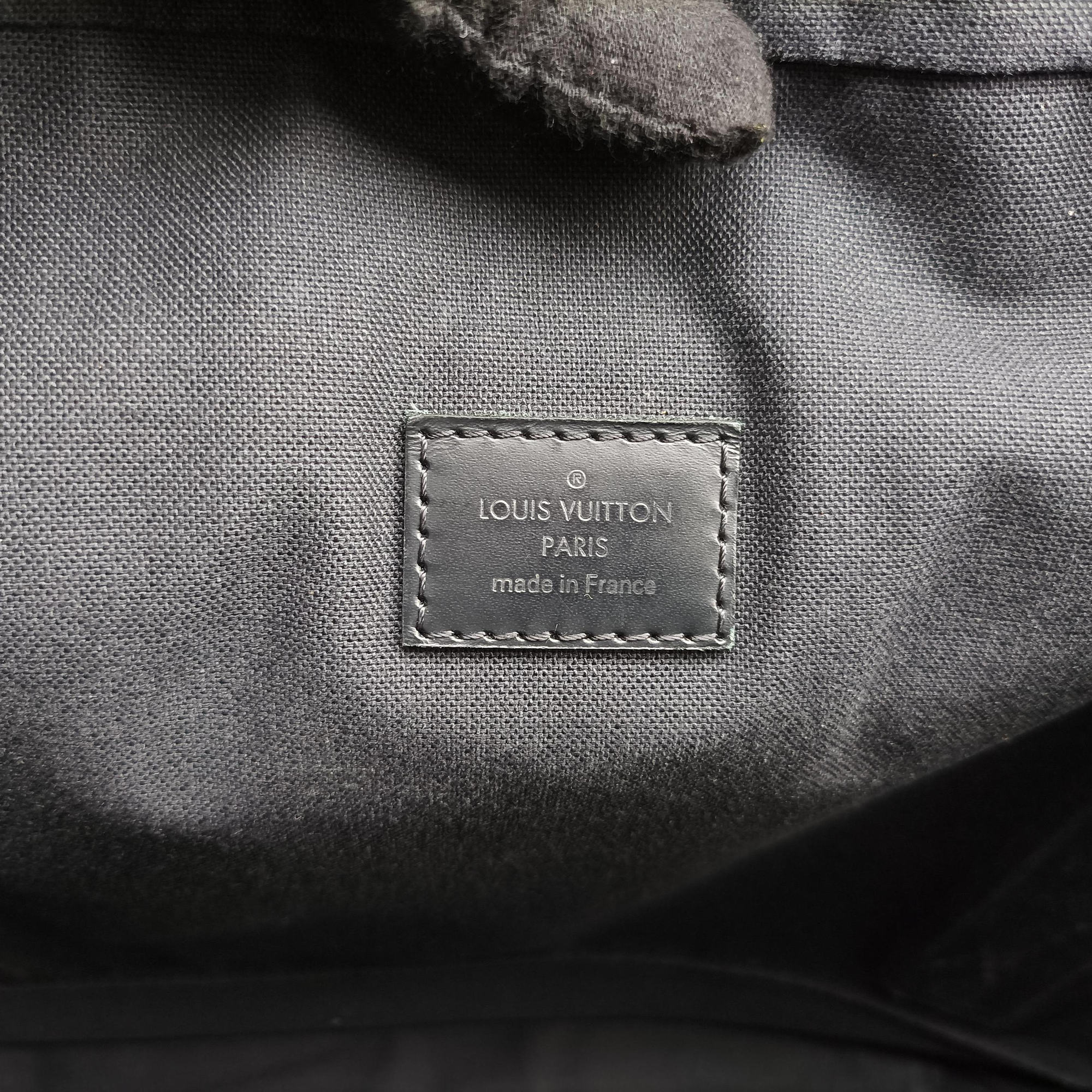 Pre-owned Louis Vuitton Overnight Black×Navy Damier Graphite N41004 handbag | stylenewstar