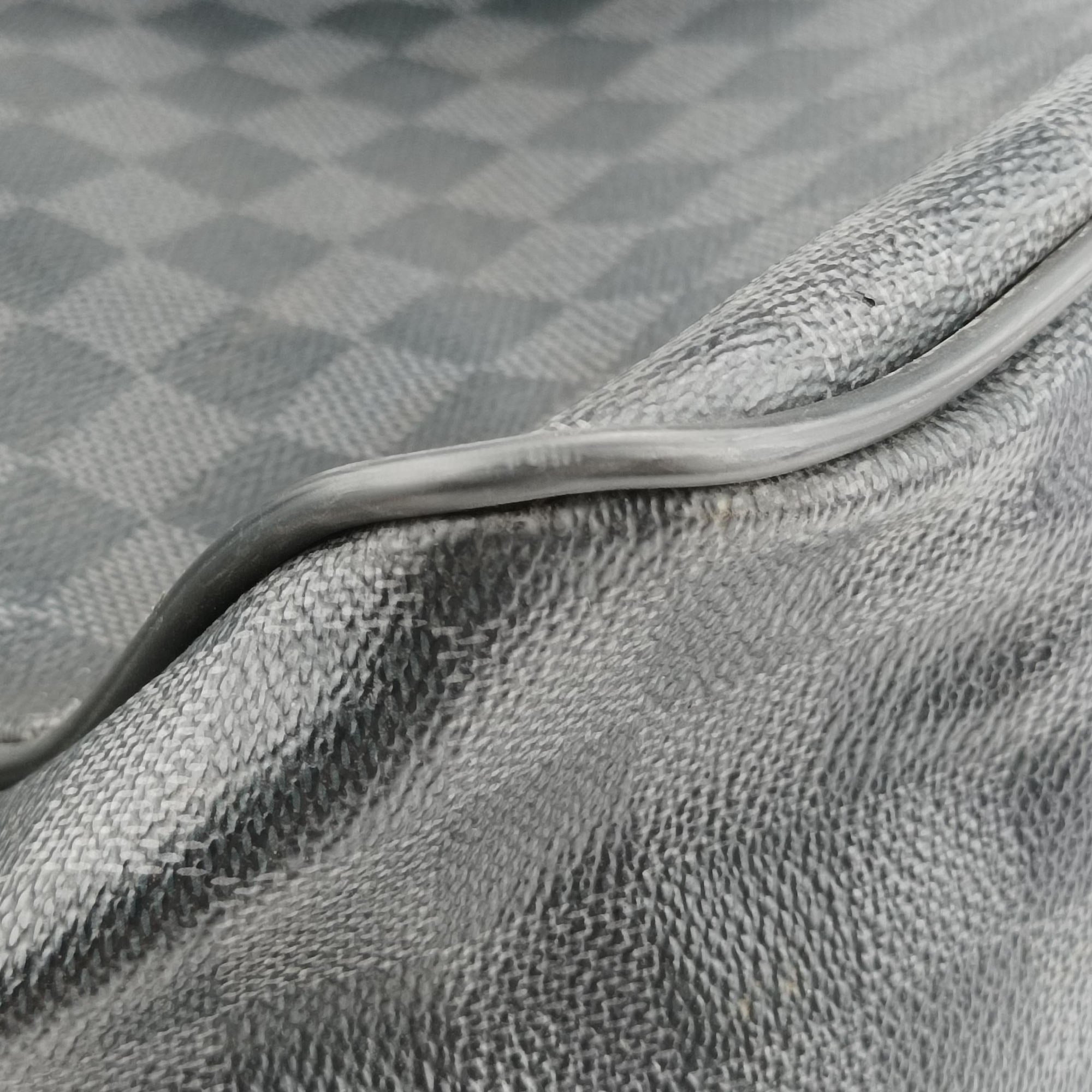 Pre-owned Louis Vuitton Overnight Black×Navy Damier Graphite N41004 handbag | stylenewstar