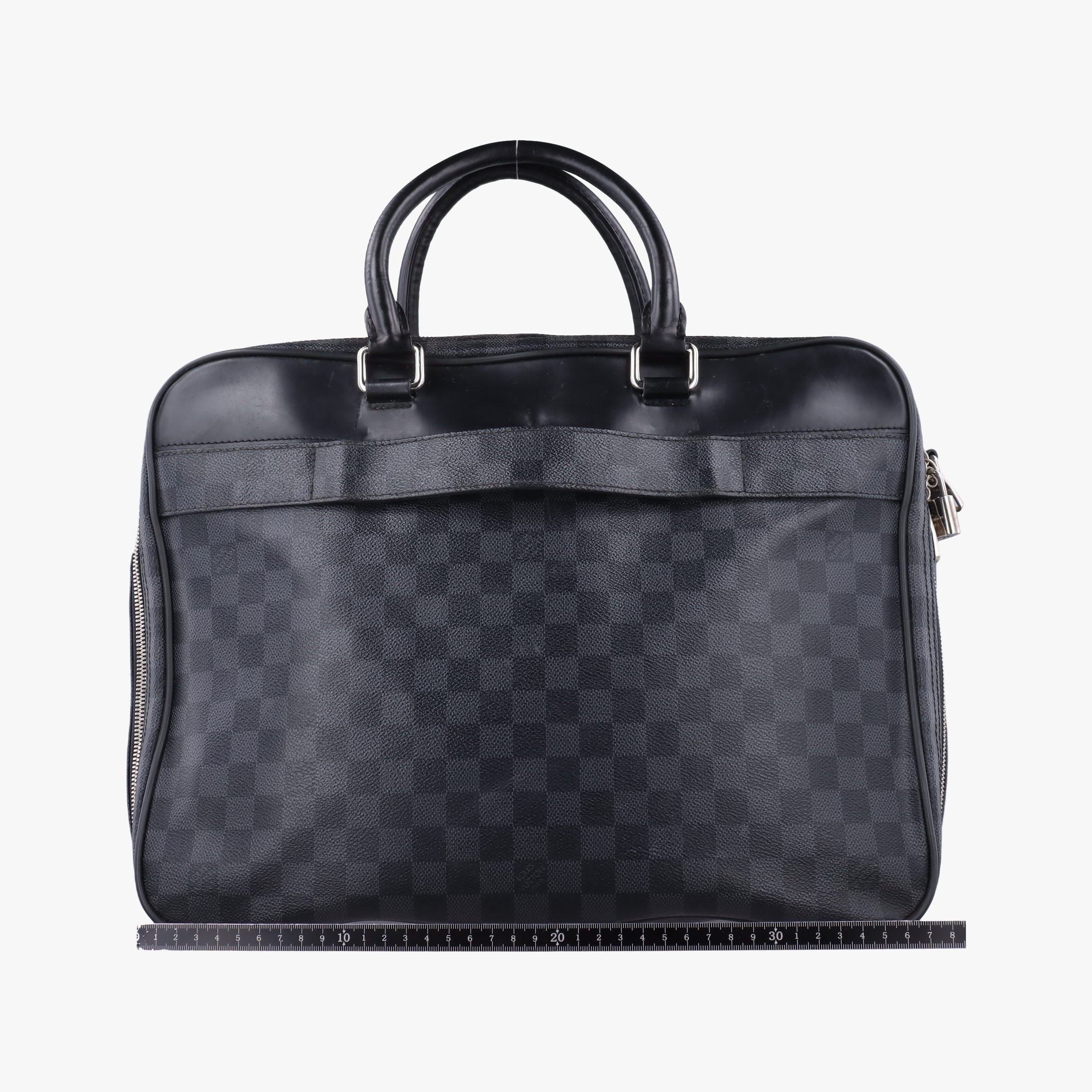 Pre-owned Louis Vuitton Overnight Black×Navy Damier Graphite N41004 handbag | stylenewstar