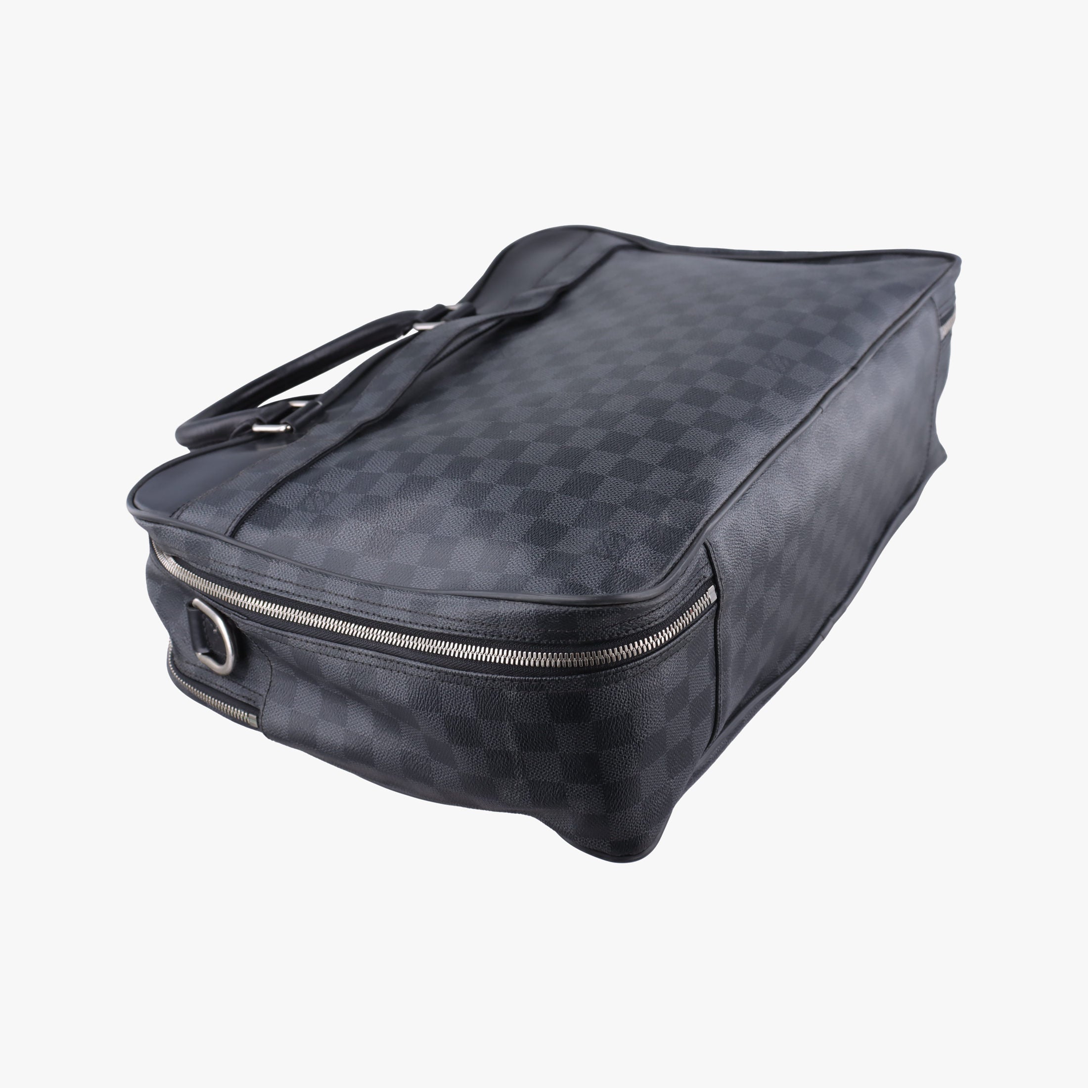 Pre-owned Louis Vuitton Overnight Black×Navy Damier Graphite N41004 handbag | stylenewstar