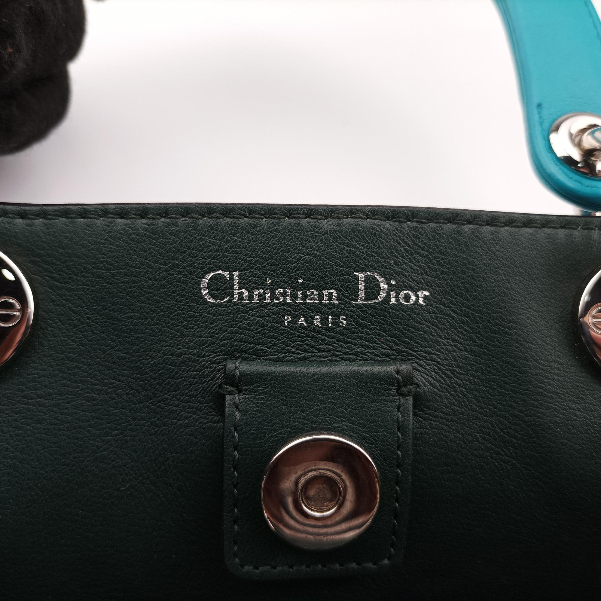 Vintage Christian Dior Diorissimo Blue Leather  shoulderbag | stylenewstar