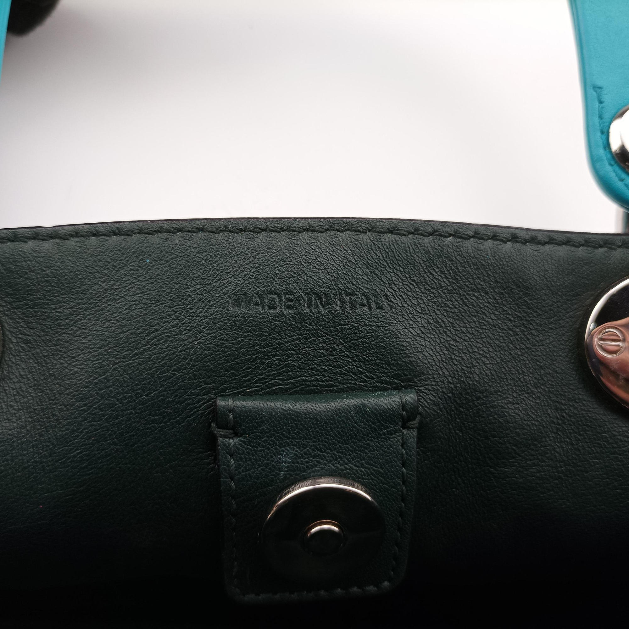 Vintage Christian Dior Diorissimo Blue Leather  shoulderbag | stylenewstar