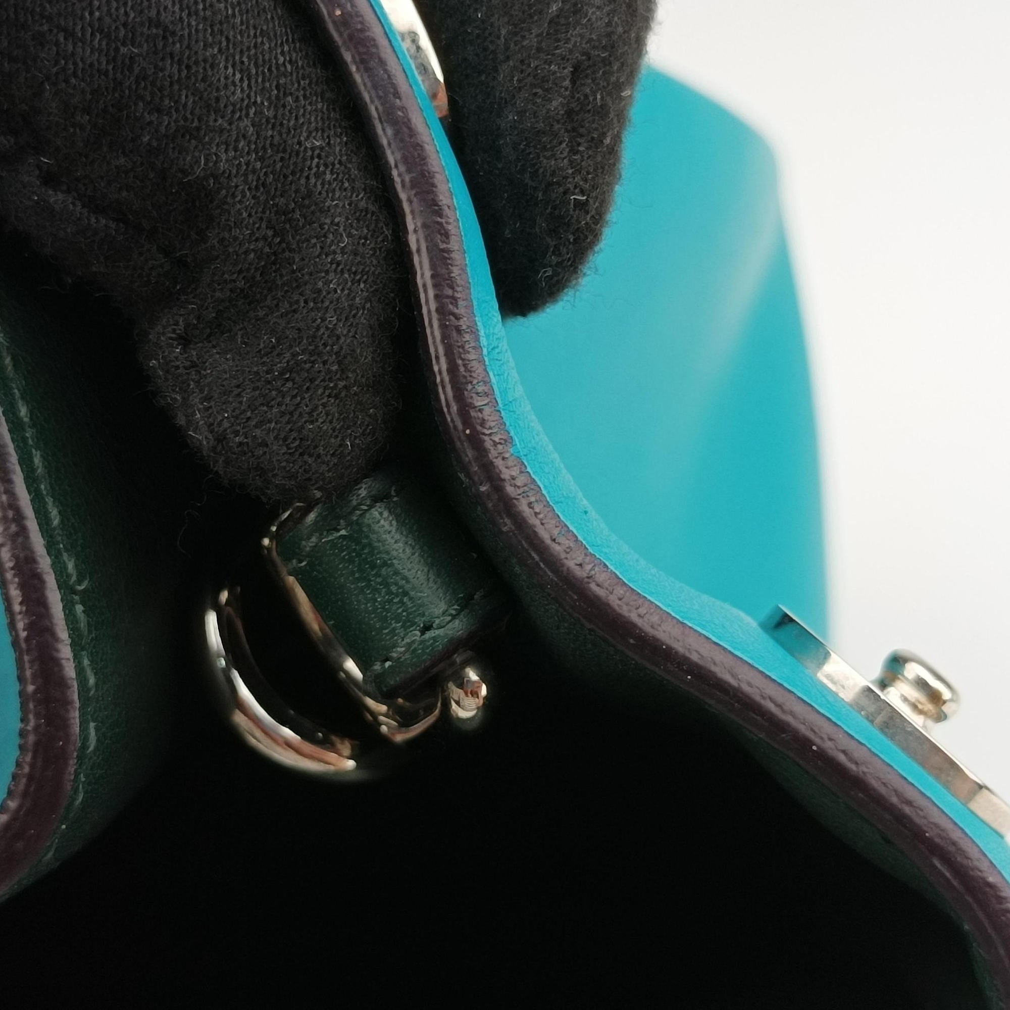 Vintage Christian Dior Diorissimo Blue Leather  shoulderbag | stylenewstar