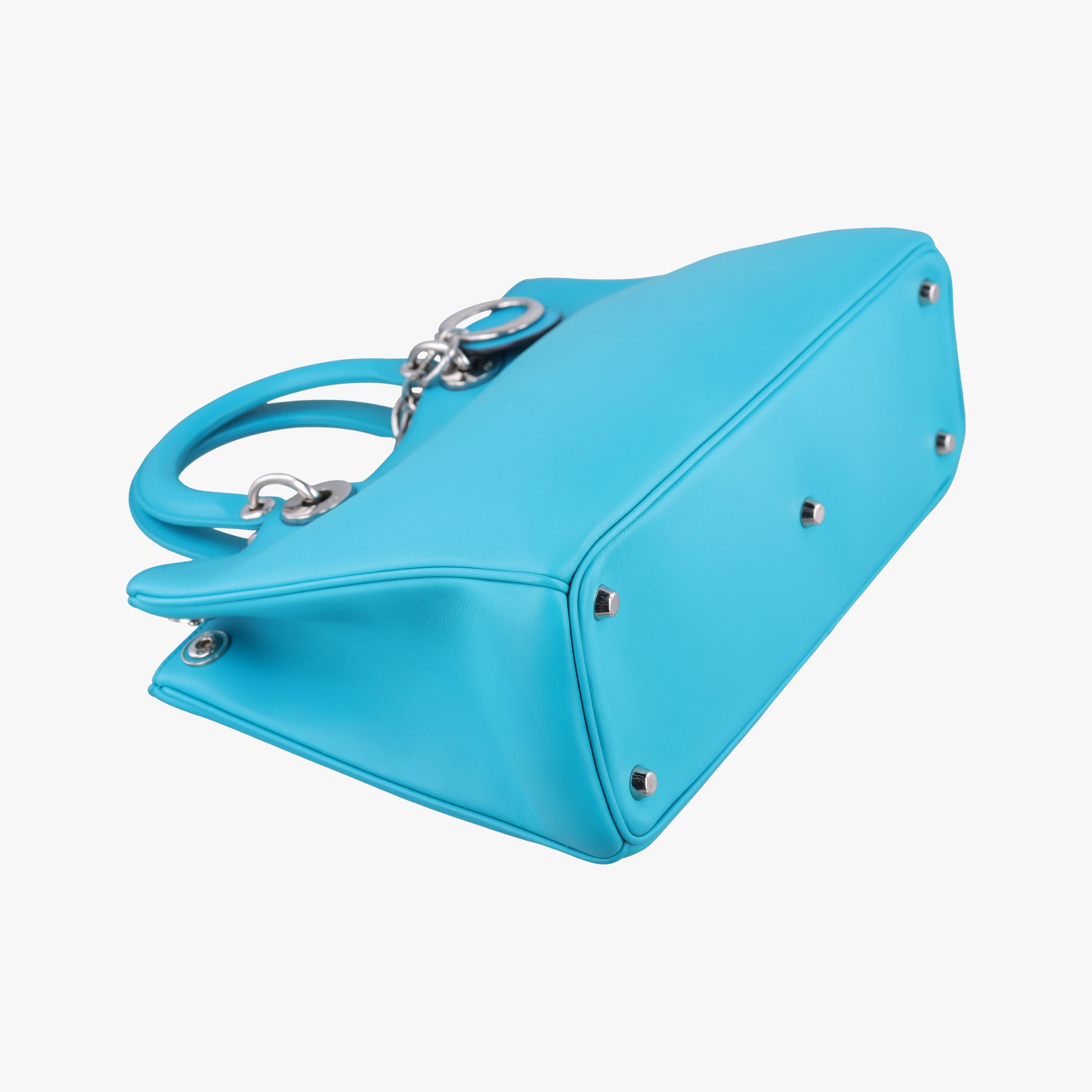 Vintage Christian Dior Diorissimo Blue Leather  shoulderbag | stylenewstar
