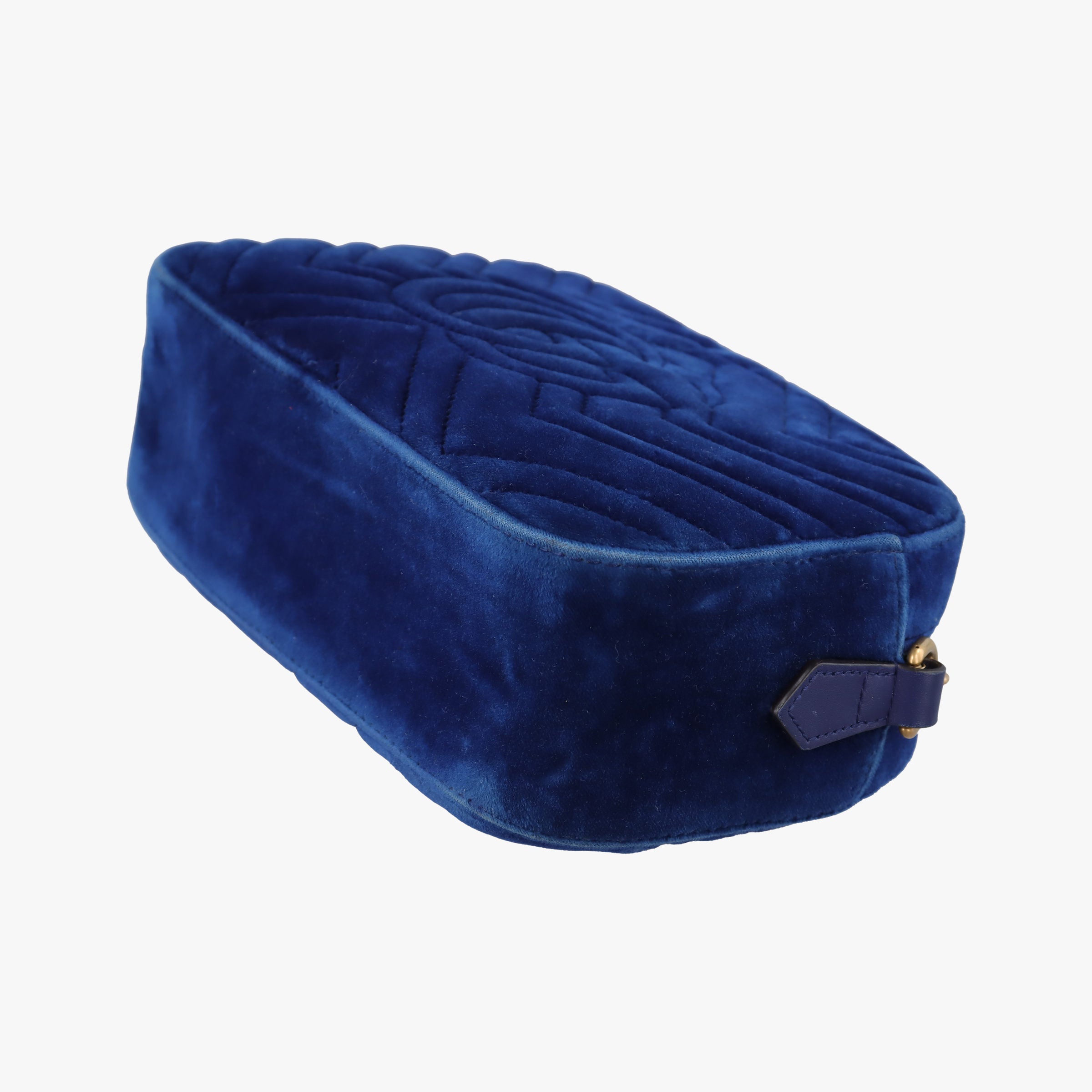 Vintage Gucci GG Marmont Blue velour 447632 shoulderbag | stylenewstar