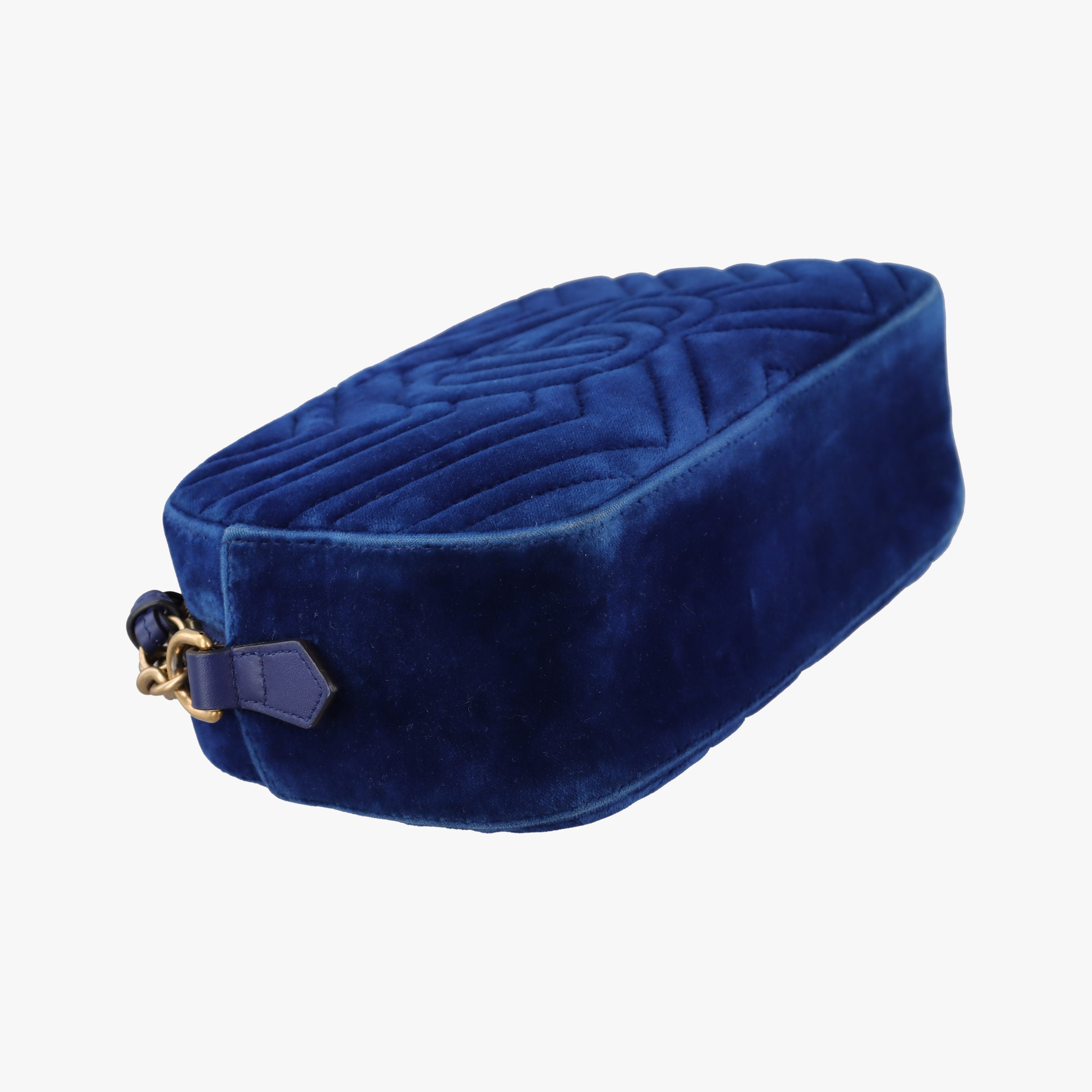 Vintage Gucci GG Marmont Blue velour 447632 shoulderbag | stylenewstar