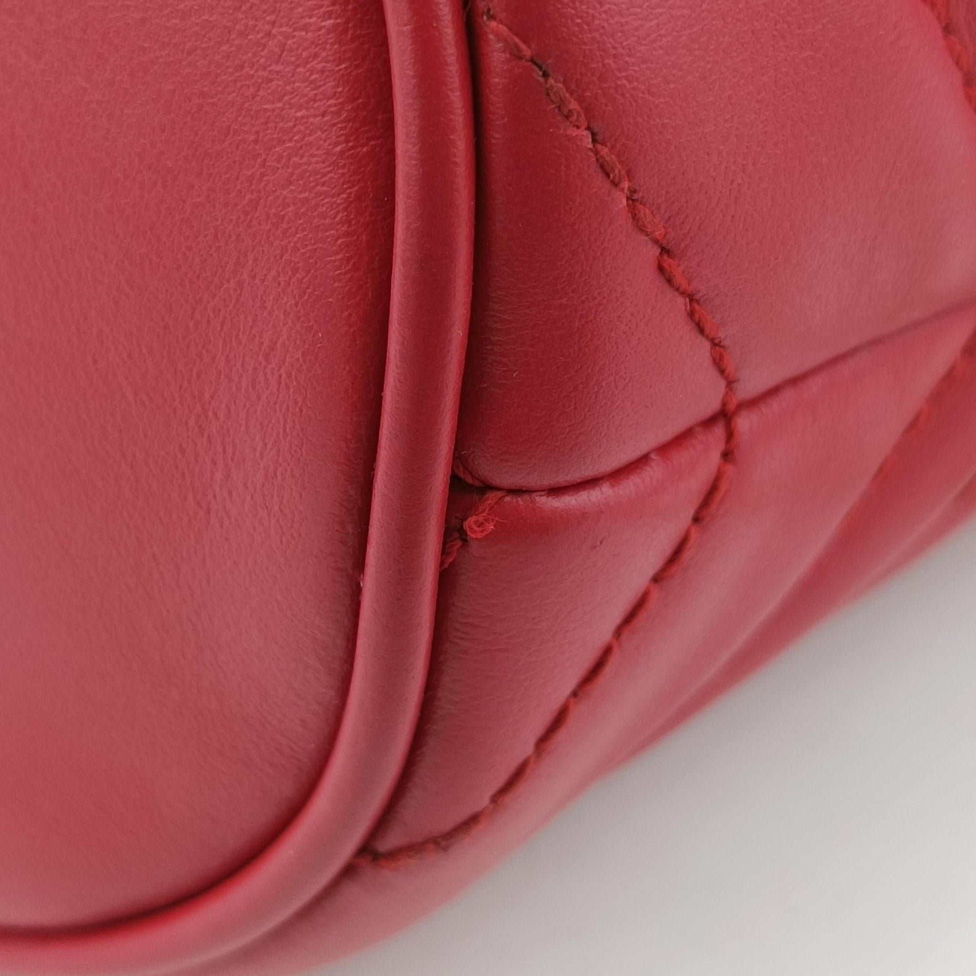 Pre-owned Gucci GG Marmont Red Leather 575163 shoulderbag | stylenewstar