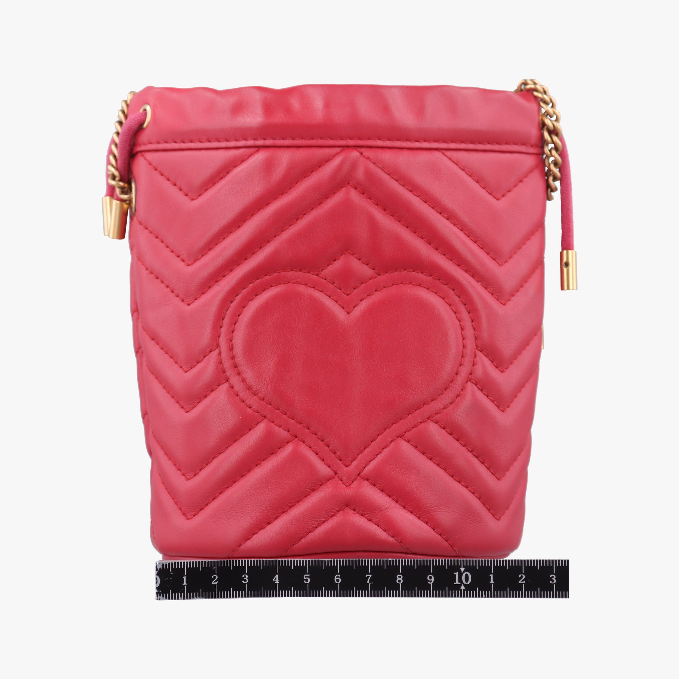 Pre-owned Gucci GG Marmont Red Leather 575163 shoulderbag | stylenewstar