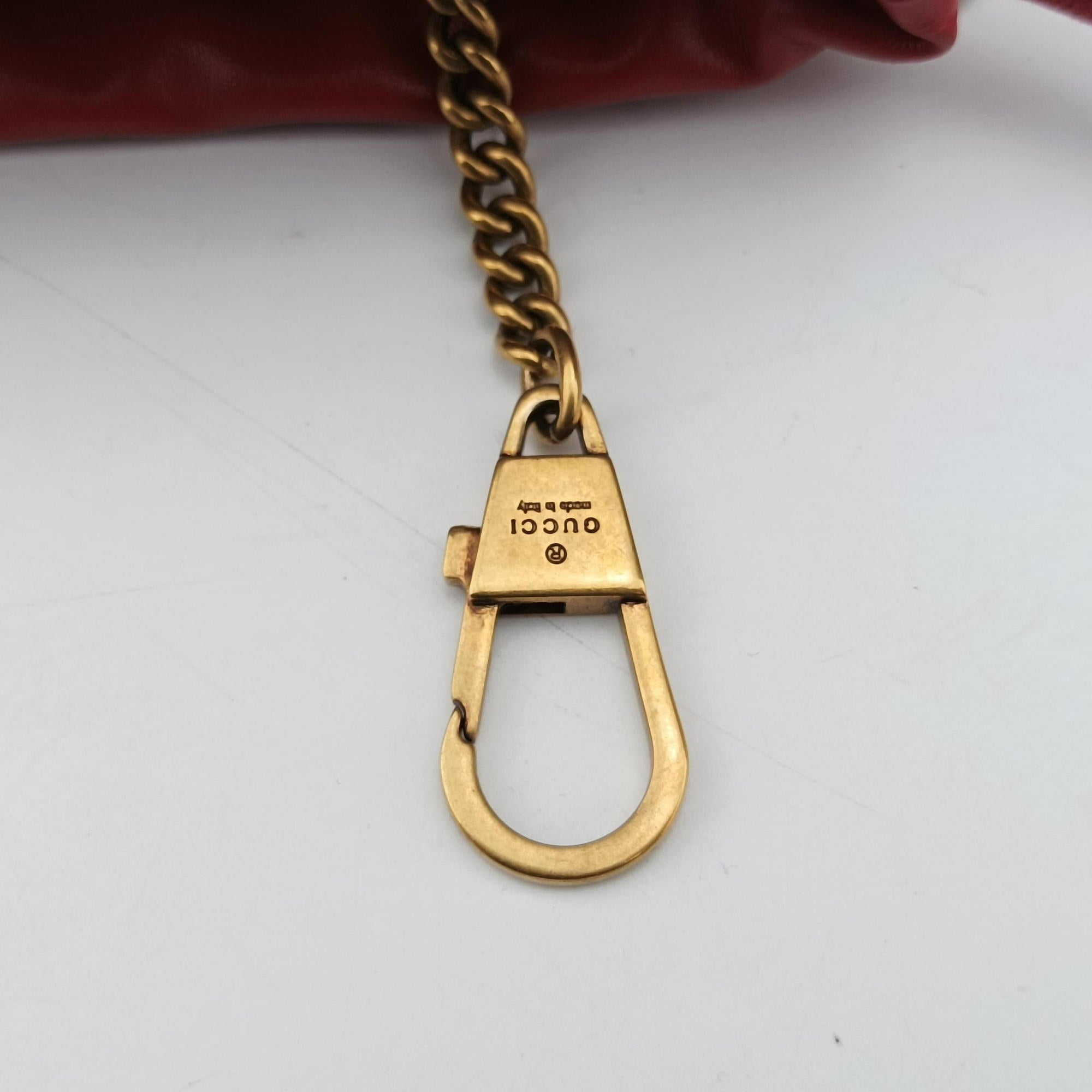 Pre-owned Gucci GG Marmont Red Leather 575163 shoulderbag | stylenewstar