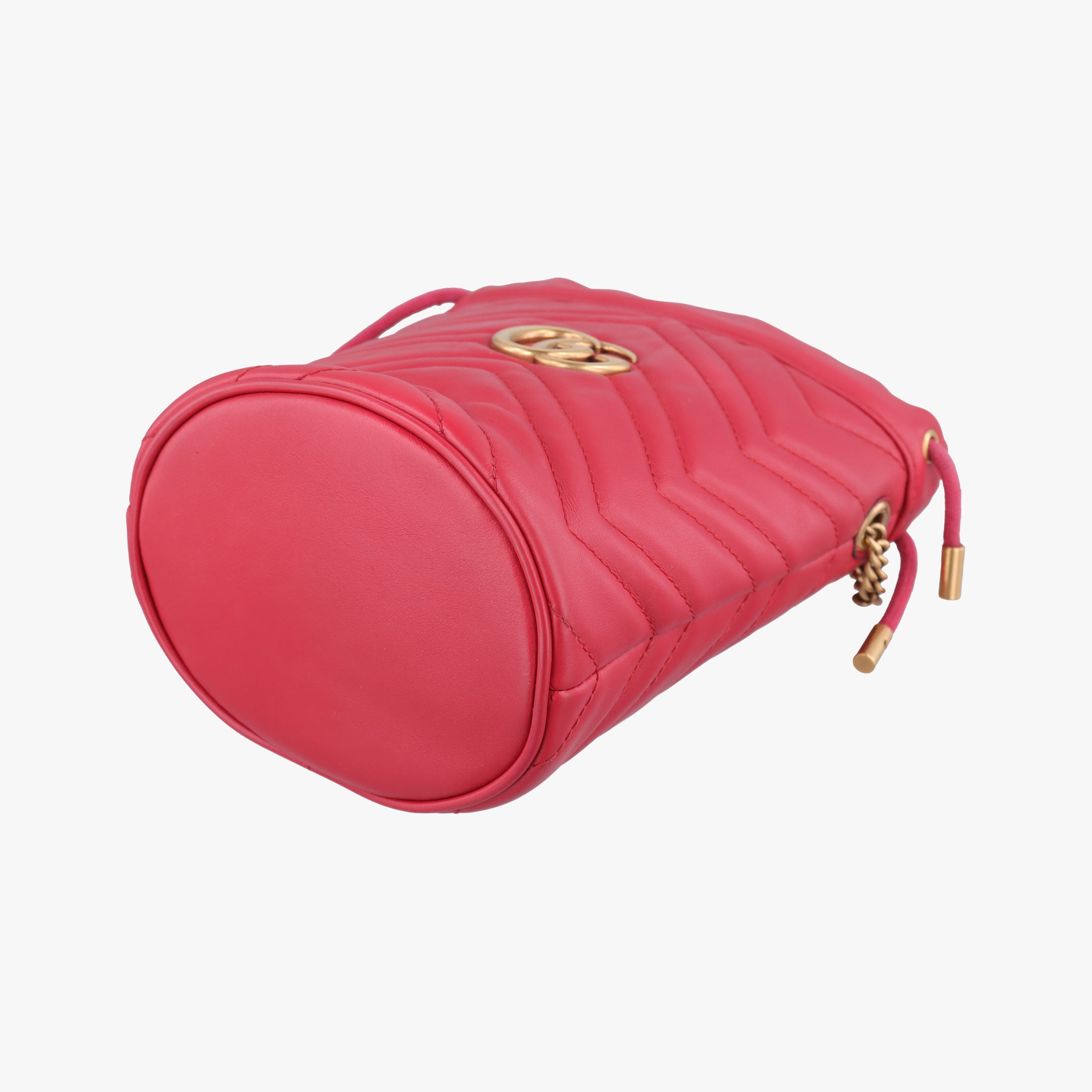 Pre-owned Gucci GG Marmont Red Leather 575163 shoulderbag | stylenewstar