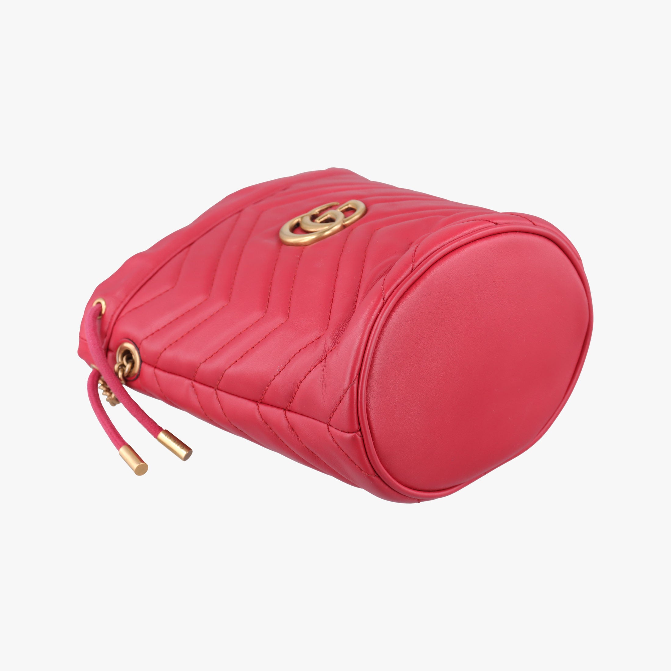 Pre-owned Gucci GG Marmont Red Leather 575163 shoulderbag | stylenewstar