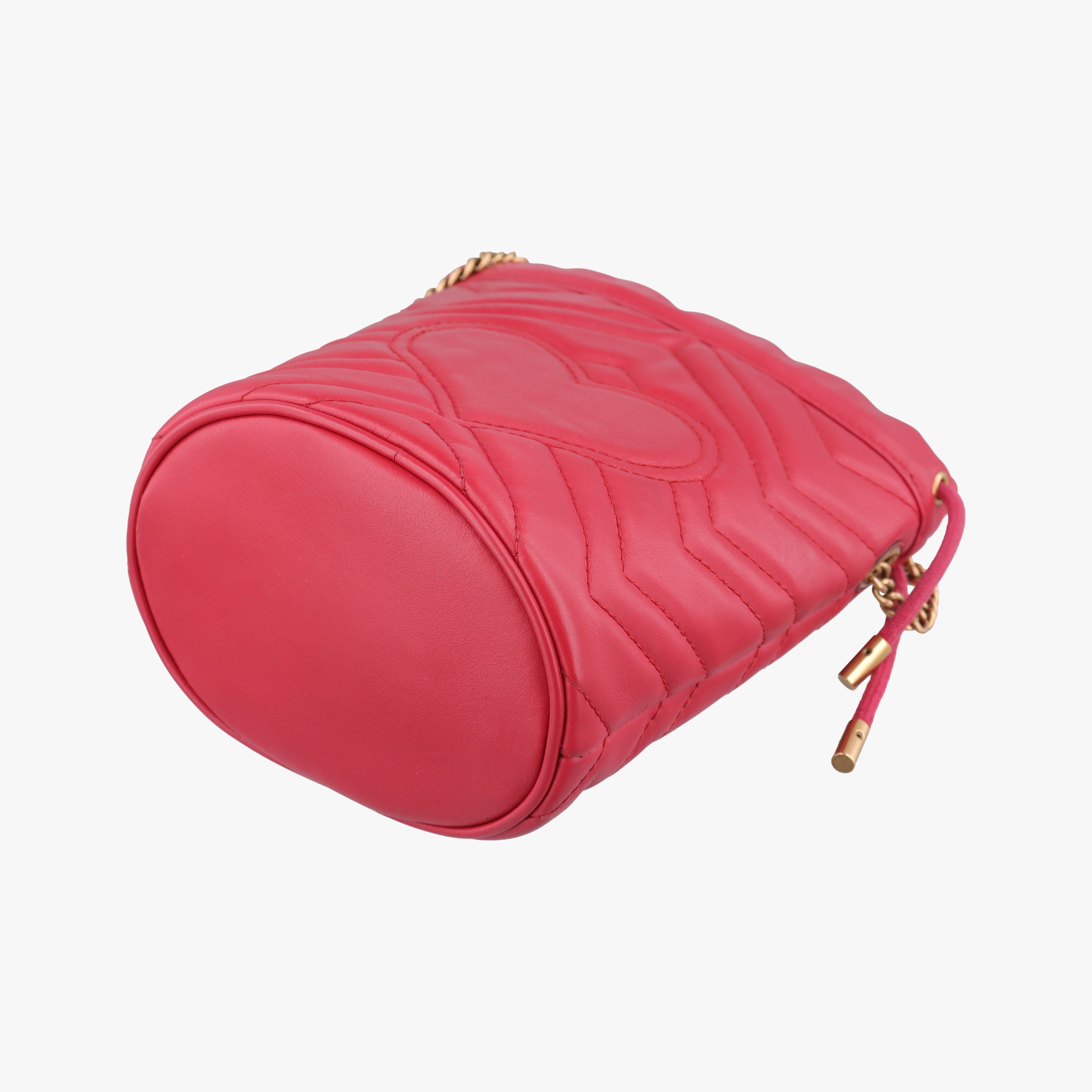 Pre-owned Gucci GG Marmont Red Leather 575163 shoulderbag | stylenewstar