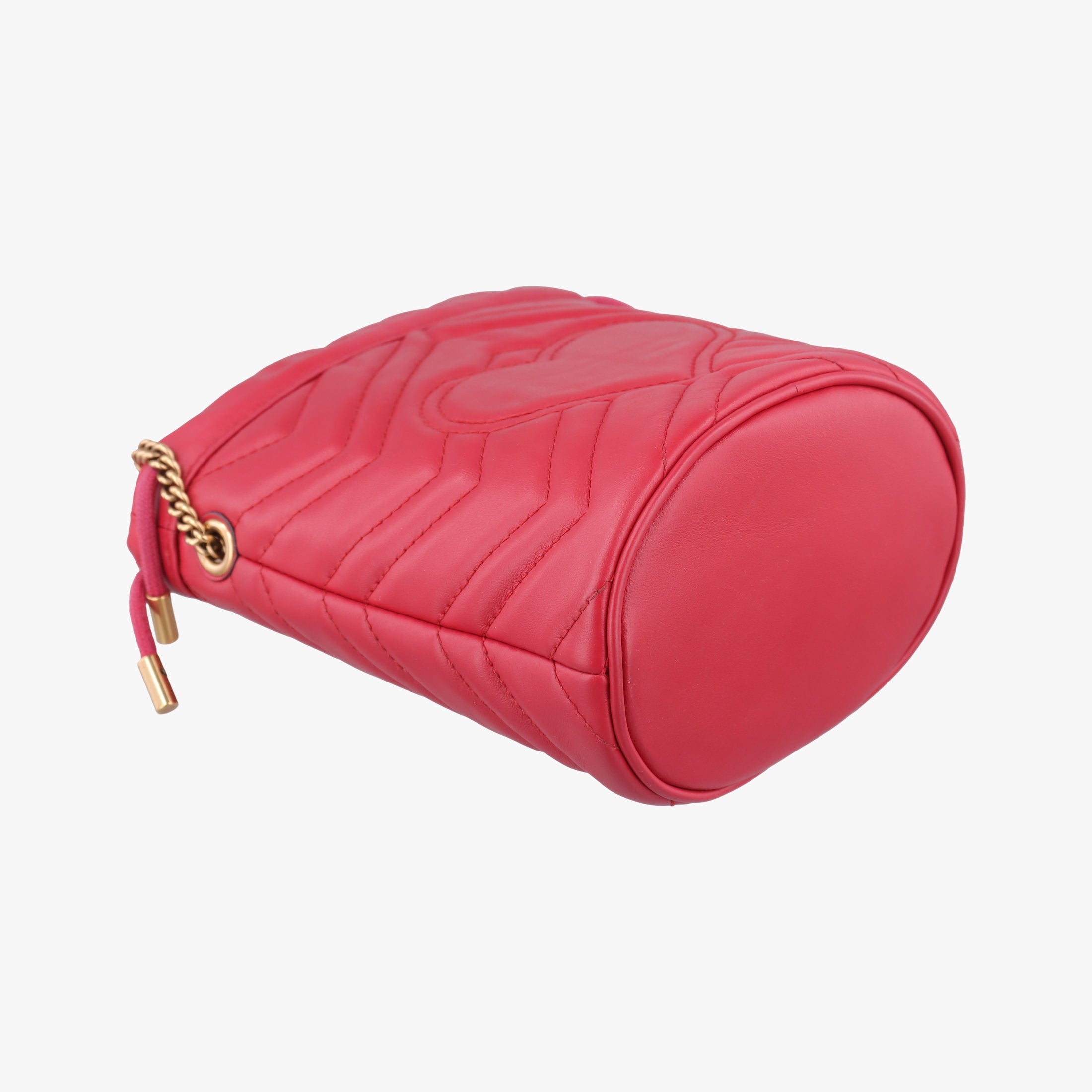 Pre-owned Gucci GG Marmont Red Leather 575163 shoulderbag | stylenewstar