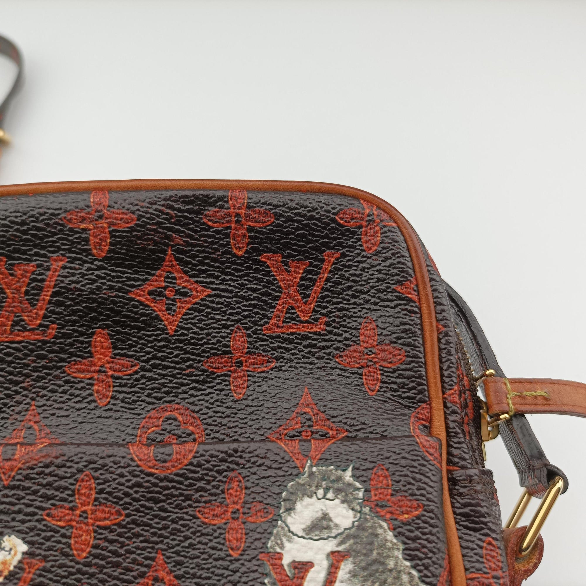 Pre-owned Louis Vuitton Catgram Panam Set brown×Multicolour Monogram canvas M44399 shoulderbag | stylenewstar