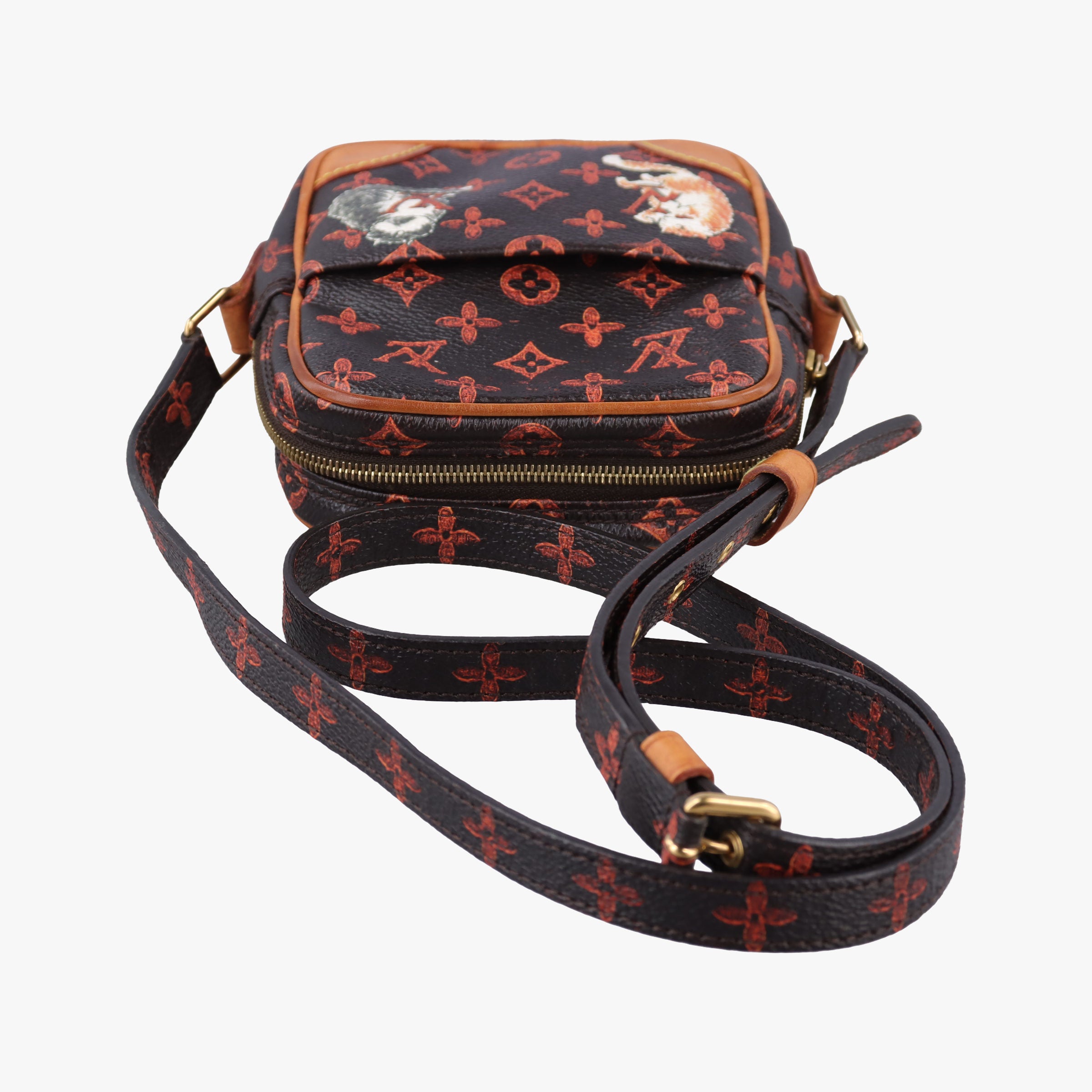 Pre-owned Louis Vuitton Catgram Panam Set brown×Multicolour Monogram canvas M44399 shoulderbag | stylenewstar