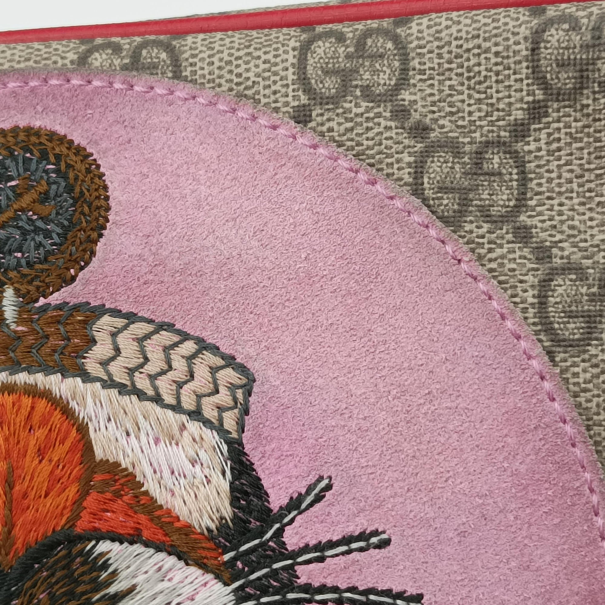 Pre-owned Gucci GG Supreme Bosco PATCHED beige×multi PVC coated canvas × suede 473887 shoulderbag | stylenewstar