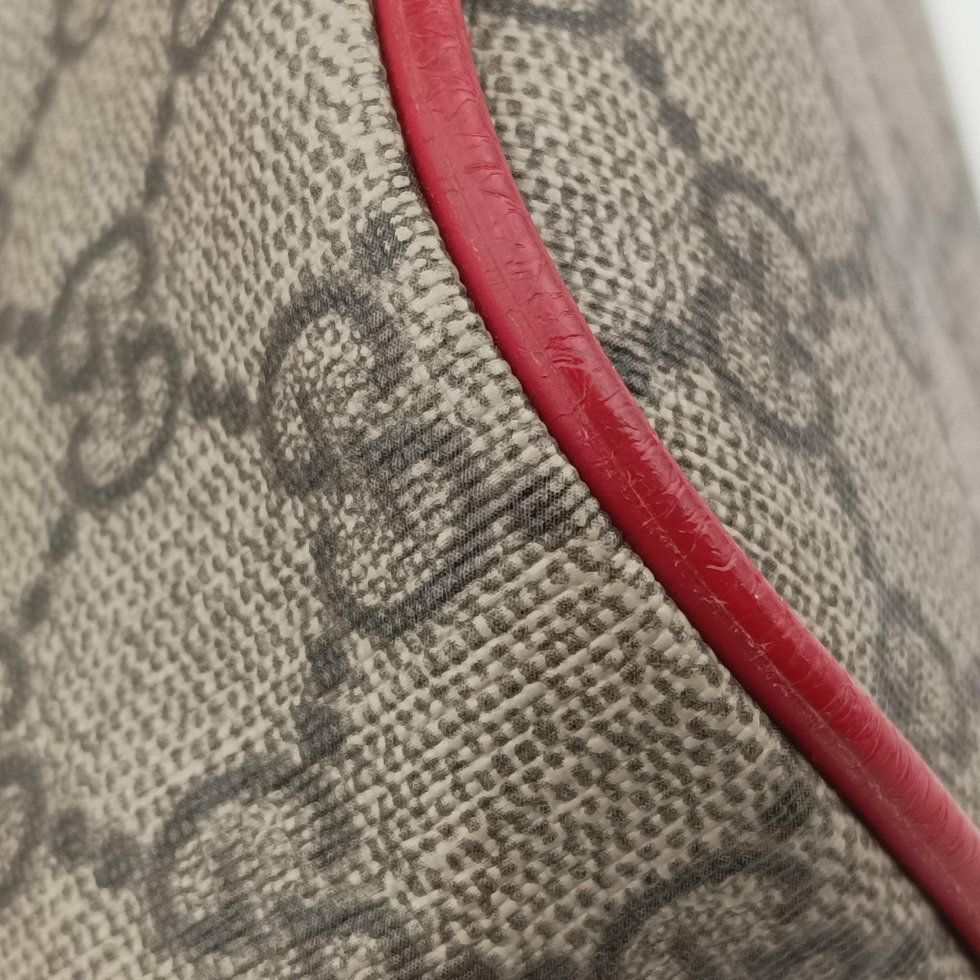 Pre-owned Gucci GG Supreme Bosco PATCHED beige×multi PVC coated canvas × suede 473887 shoulderbag | stylenewstar