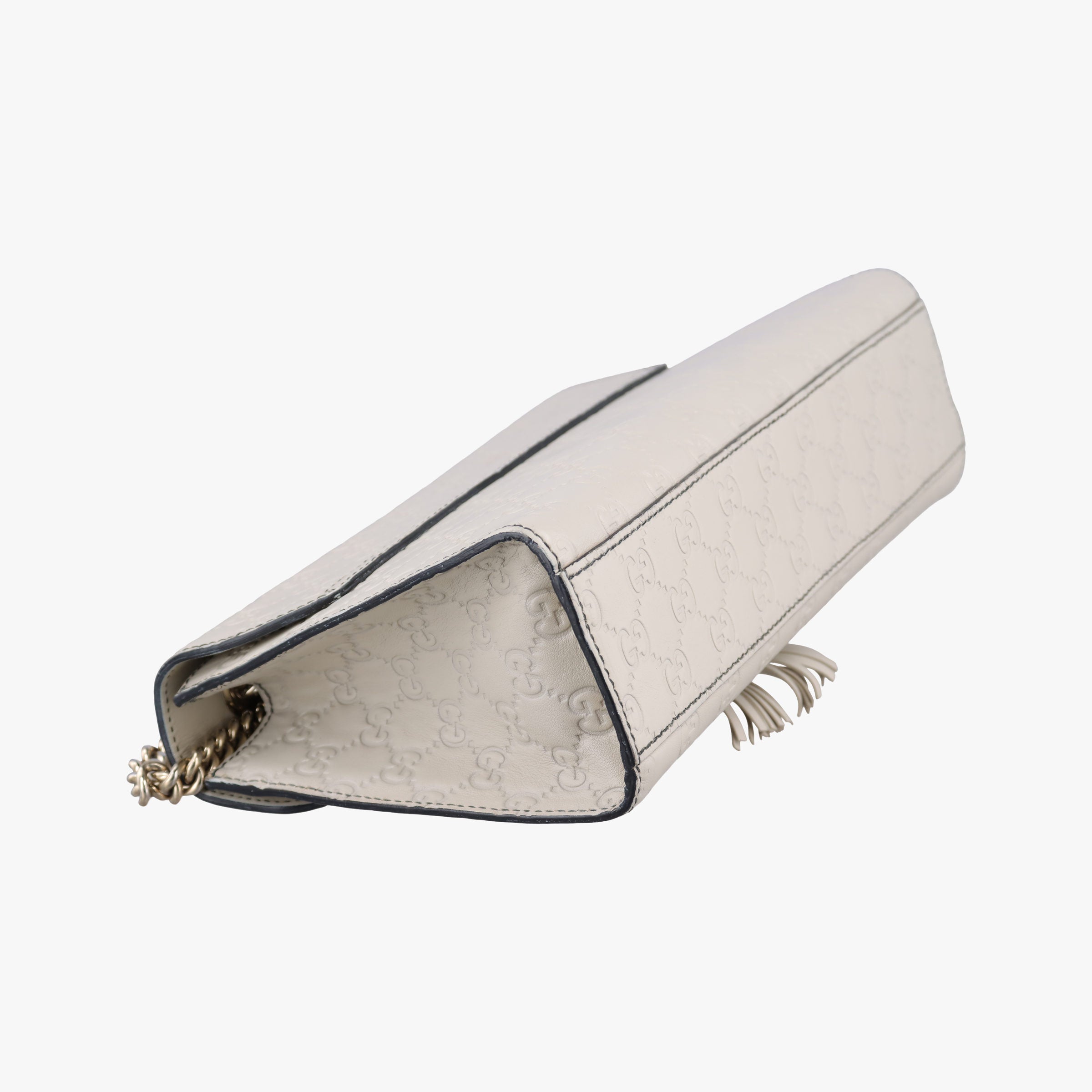 Pre-owned Gucci Emily White Leather 295402 shoulderbag | stylenewstar