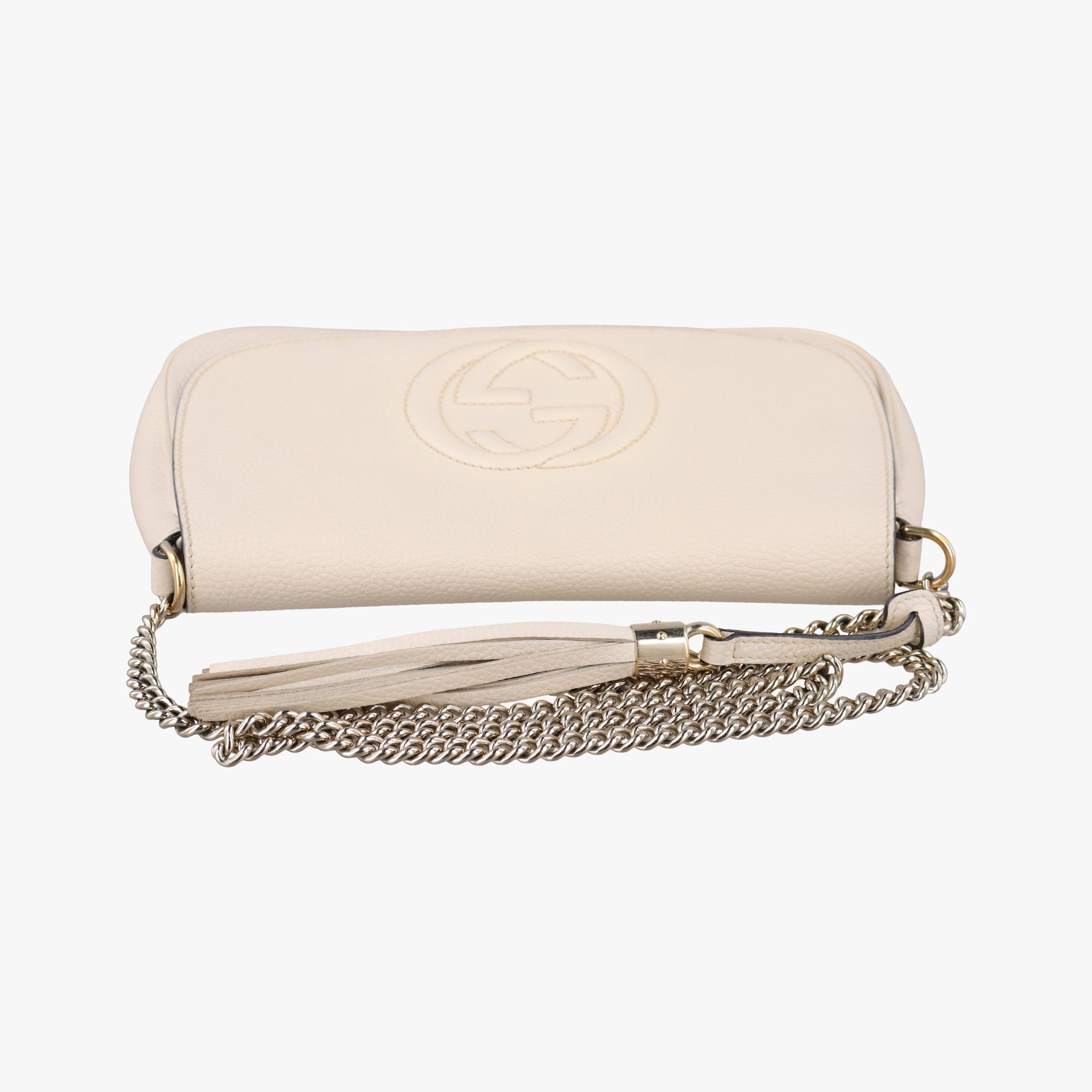 Pre-owned Gucci Soho White Leather 536224 shoulderbag | stylenewstar