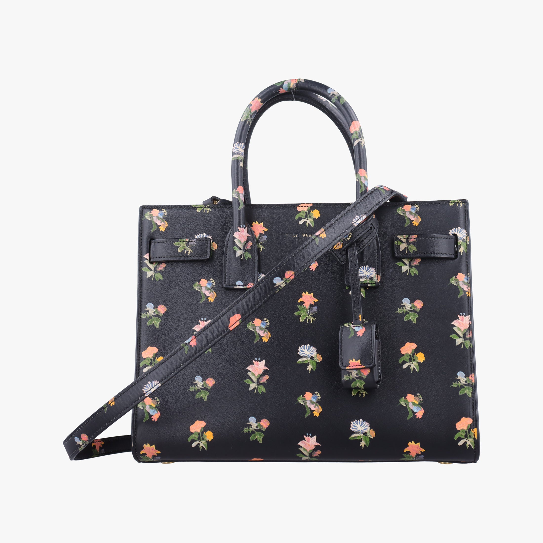 Pre-owned Yves Saint Laurent SAC DE JOUR Black×Multicolour Leather 398710 shoulderbag | stylenewstar