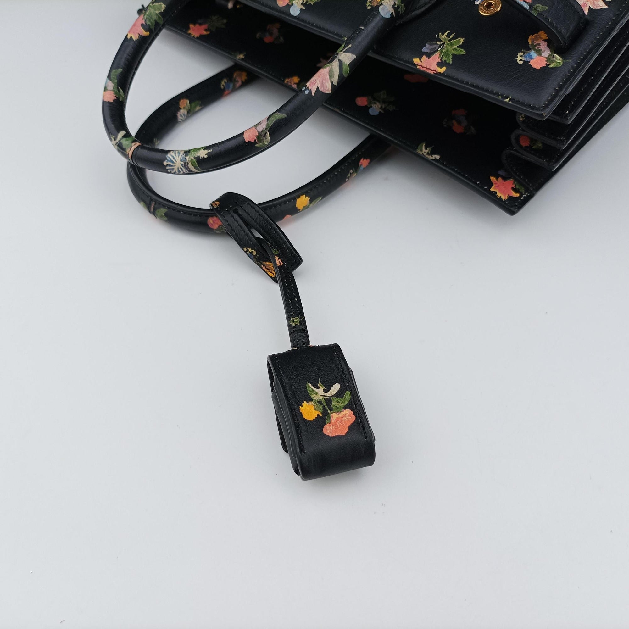 Pre-owned Yves Saint Laurent SAC DE JOUR Black×Multicolour Leather 398710 shoulderbag | stylenewstar