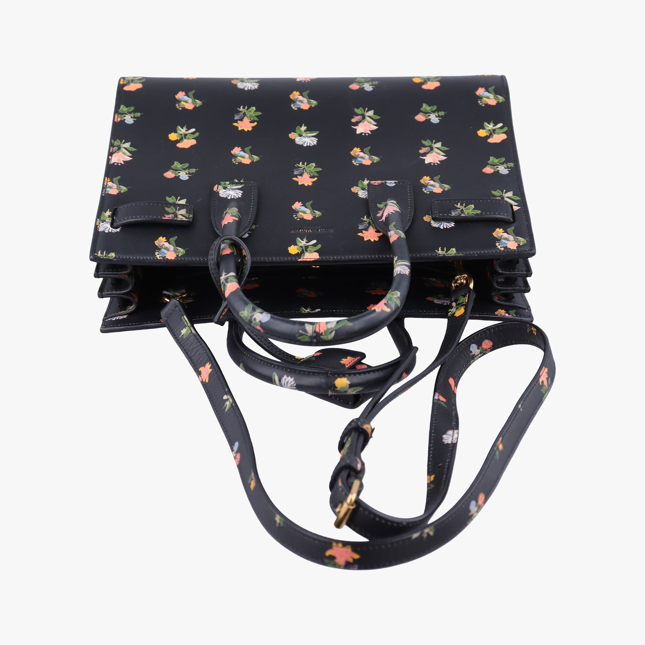 Pre-owned Yves Saint Laurent SAC DE JOUR Black×Multicolour Leather 398710 shoulderbag | stylenewstar