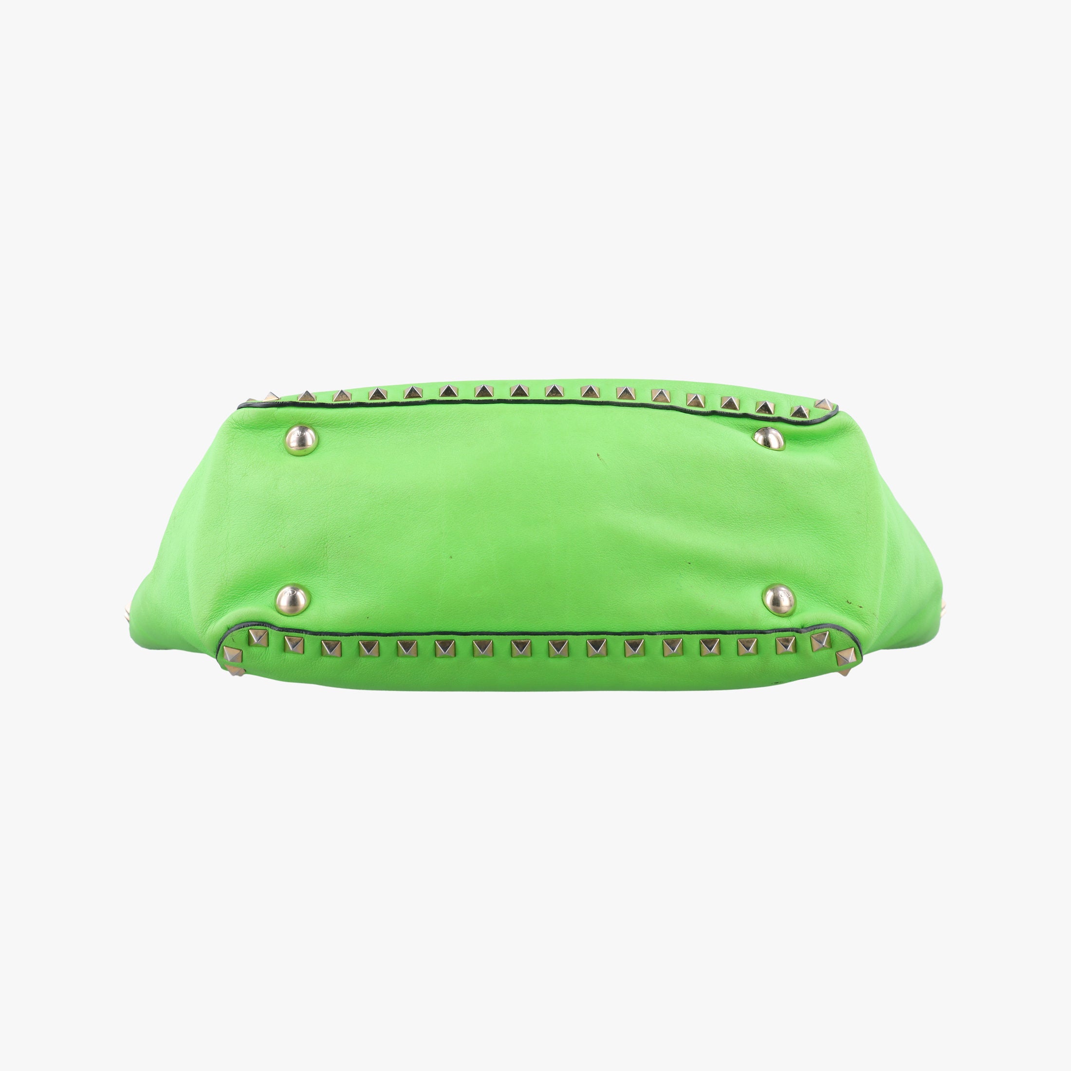 Pre-owned Valentino Rockstud Green Leather  shoulderbag | stylenewstar