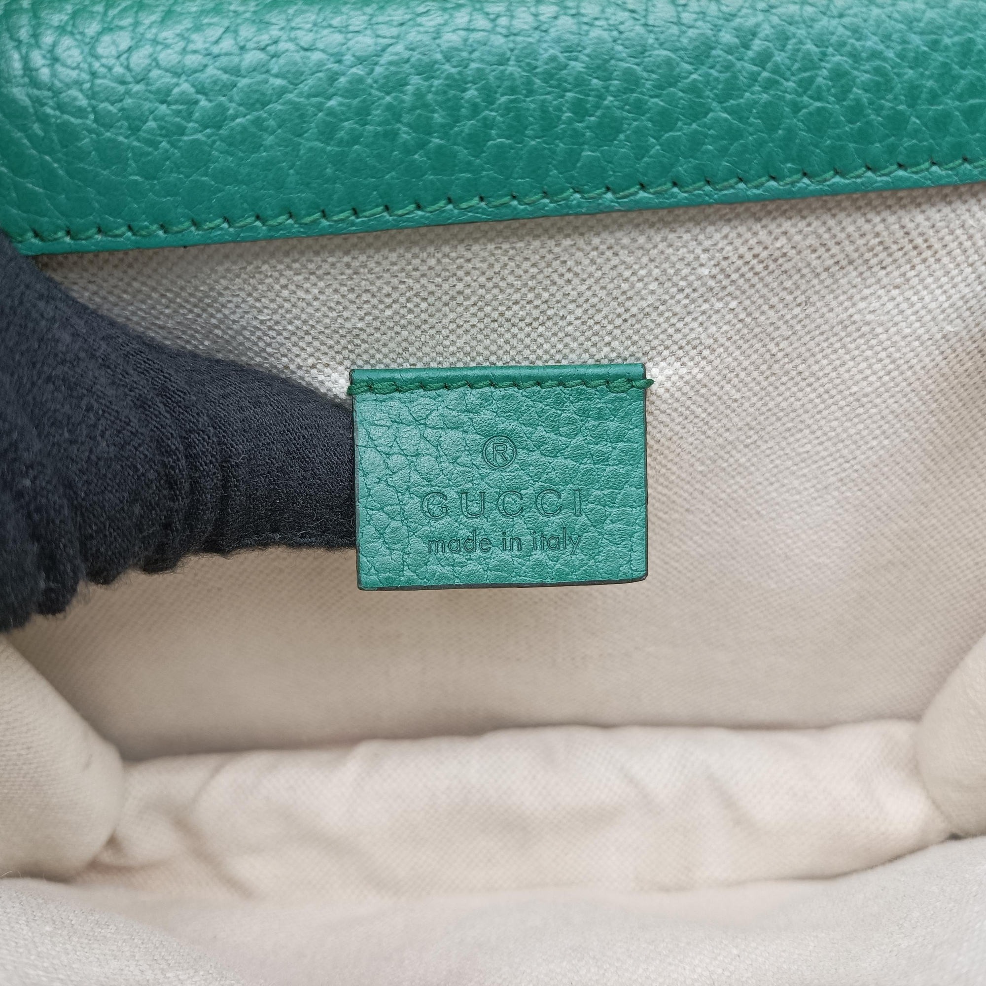 Pre-owned Gucci Dionysus Green Leather 421970 shoulderbag | stylenewstar